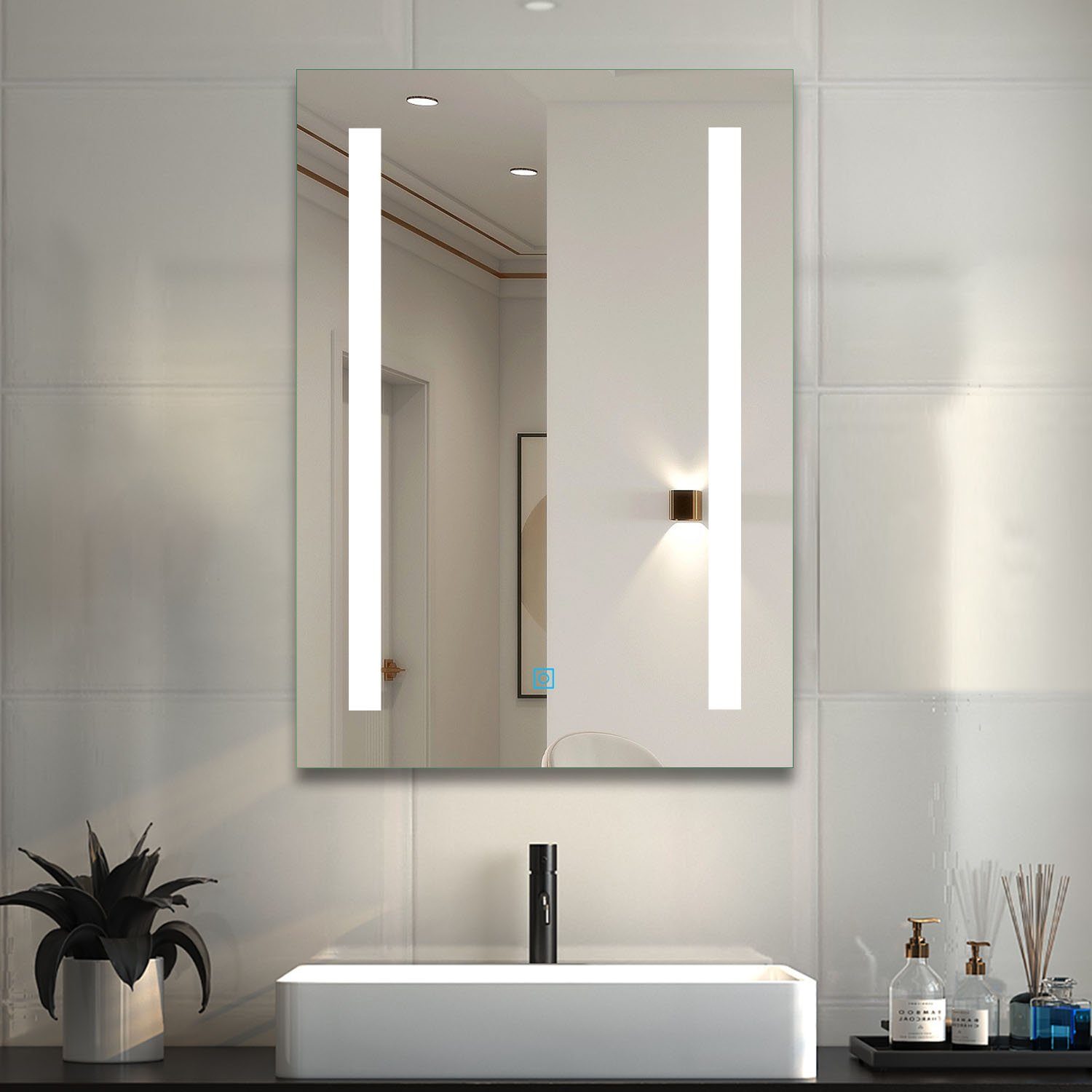 duschspa Badspiegel mit LED Beleuchtung Touch-Schalter günstig online kaufen