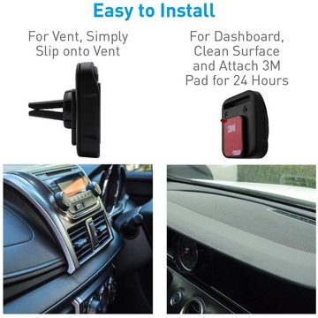 Macally Magnet Handy-Halterung Auto Navi KFZ Halter Handy-Halterung, (3in1 Magnetisch Pop-Out-Ständer iRing Lüftungsgitter Armaturenbrett)