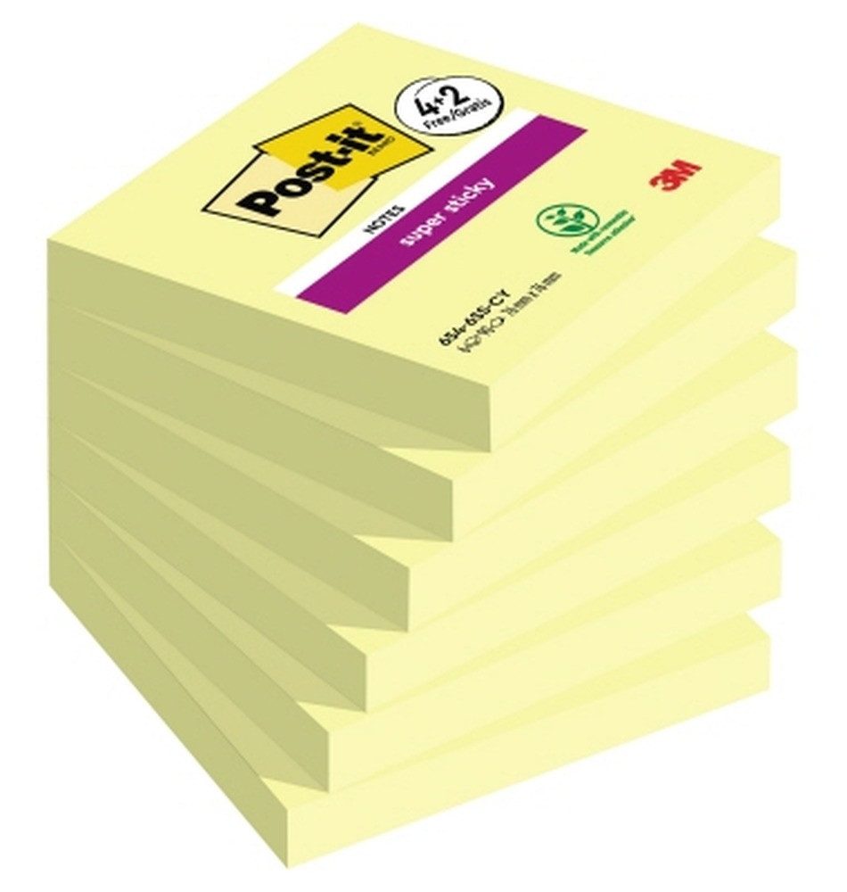 Post-it® Haftnotizen Post-it® Super Sticky Notes Haftnotizen extrastark gelb