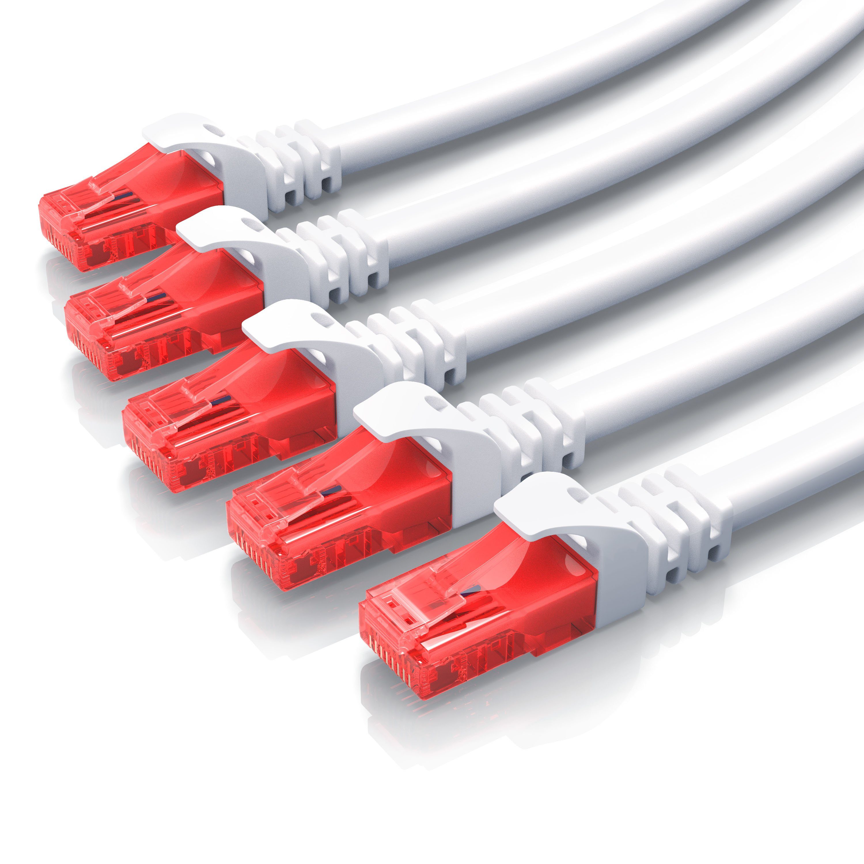 CSL CAT 6 Netzwerkkabel UTP Gigabit 1000 Mbit/s Patchkabel - 0,25m LAN-Kabel, CAT.6, RJ-45 (Ethernet) (25 cm), für Router, Modem, Switch, PC, ideal für Gaming, Streaming, Homeoffice