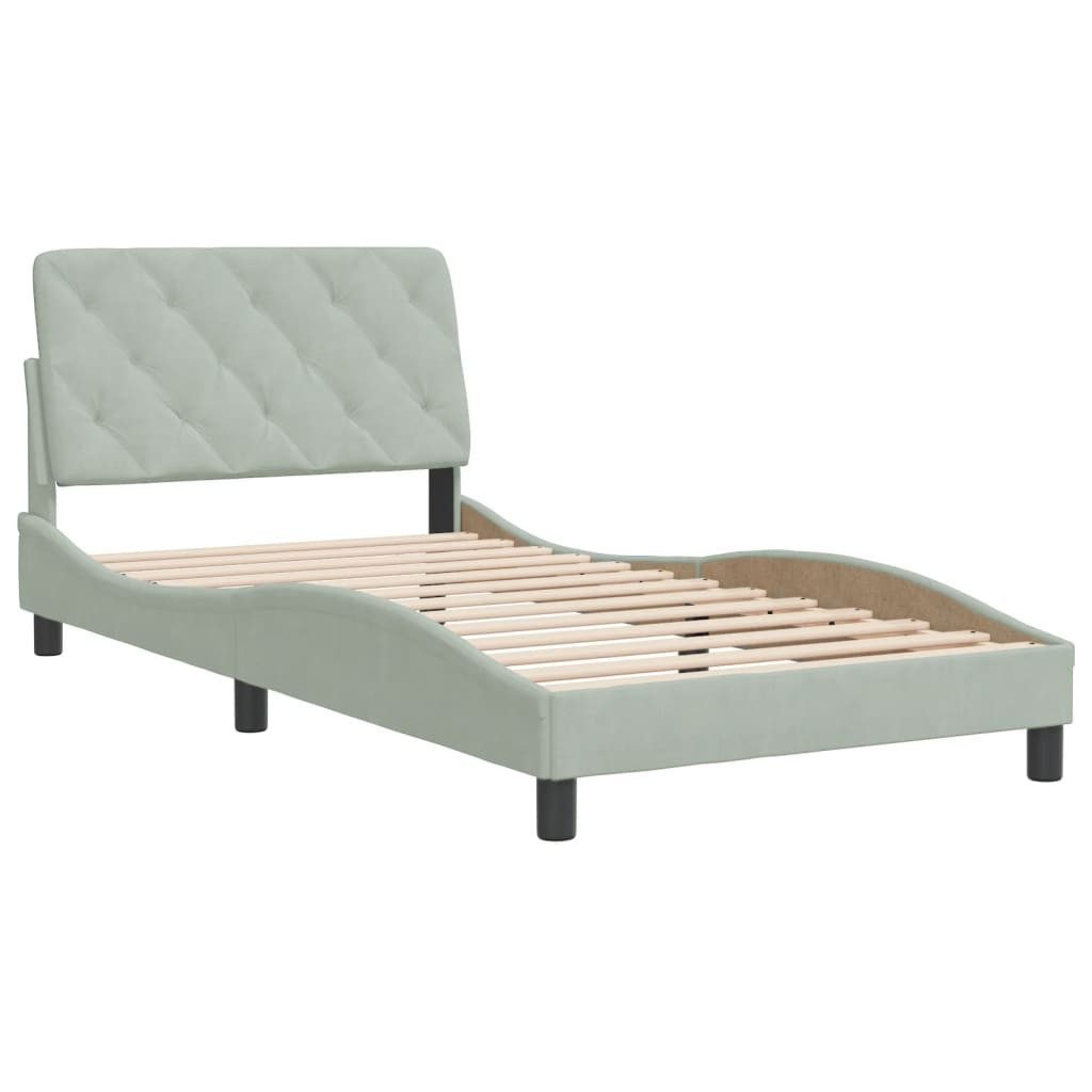 vidaXL Bett Bettgestell ohne Matratze Hellgrau günstig online kaufen