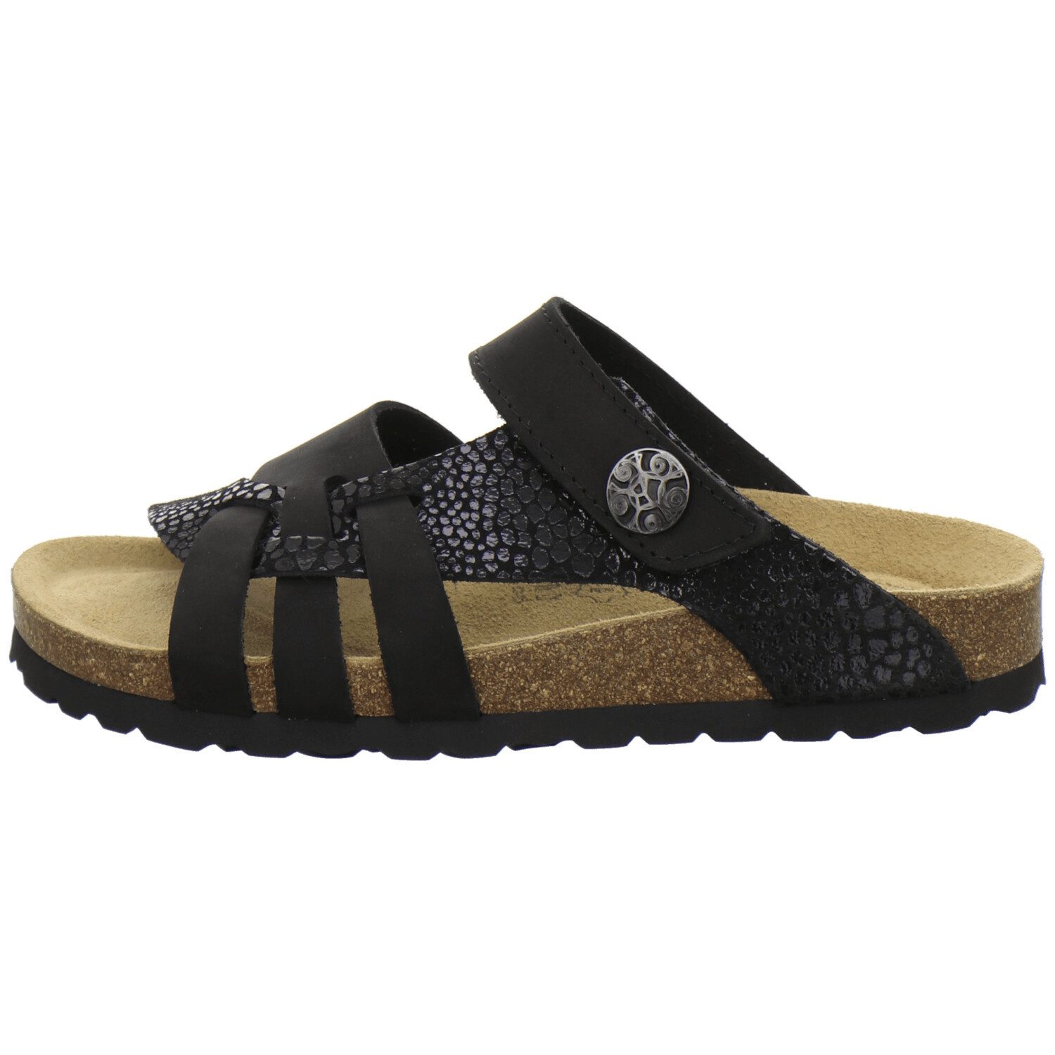 AFS-Schuhe 212020 Kralle Pantolette für Damen mit Fußbett, bequeme Sandalen aus Leder
