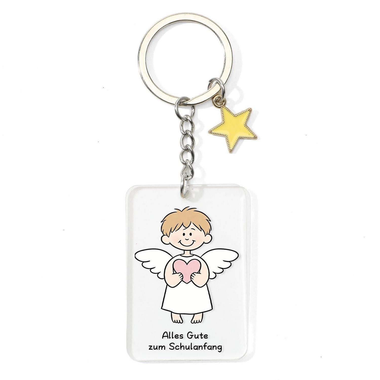 LuxusKollektion Schlüsselanhänger Schlüsselanhänger Schutzengel Acryl Einschulung Geschenk