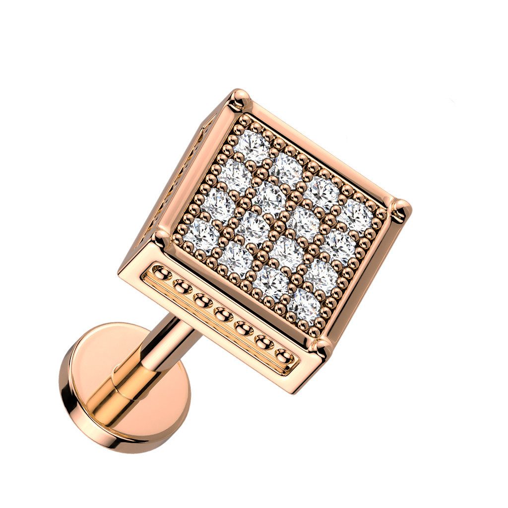 Taffstyle Piercing-Set Tragus Piercing Kristall Quadrat günstig online kaufen