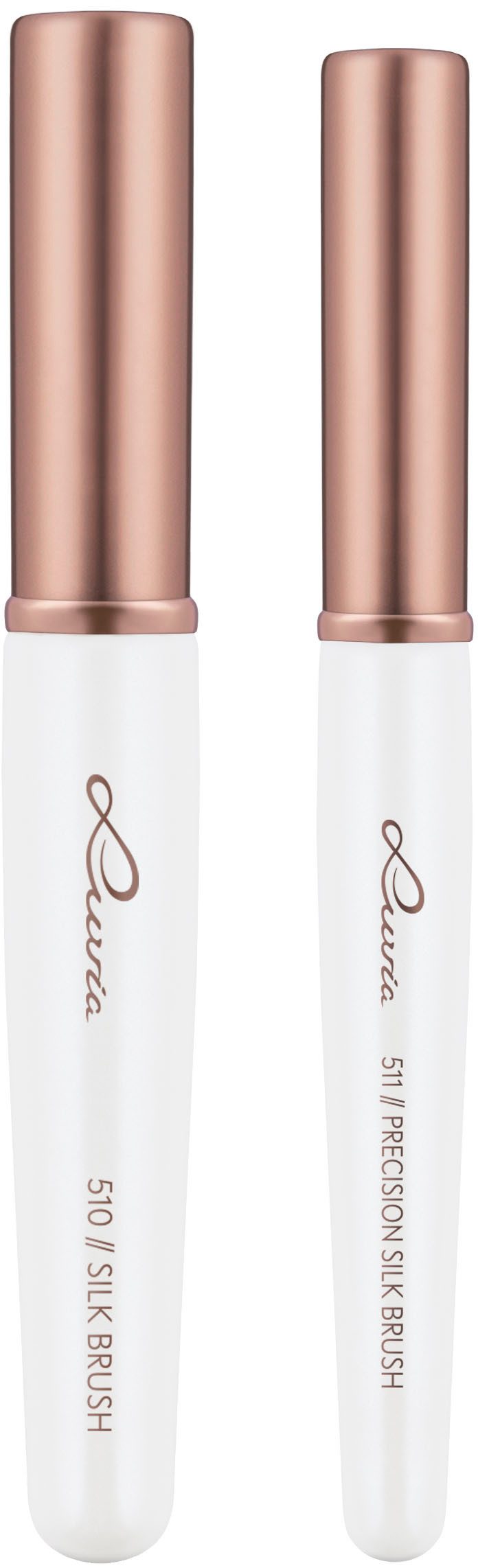 Luvia Cosmetics Kosmetikpinsel-Set SILK BRUSH DUO, 2 tlg., Für makelloses Make-up ohne schmutzige Hände.