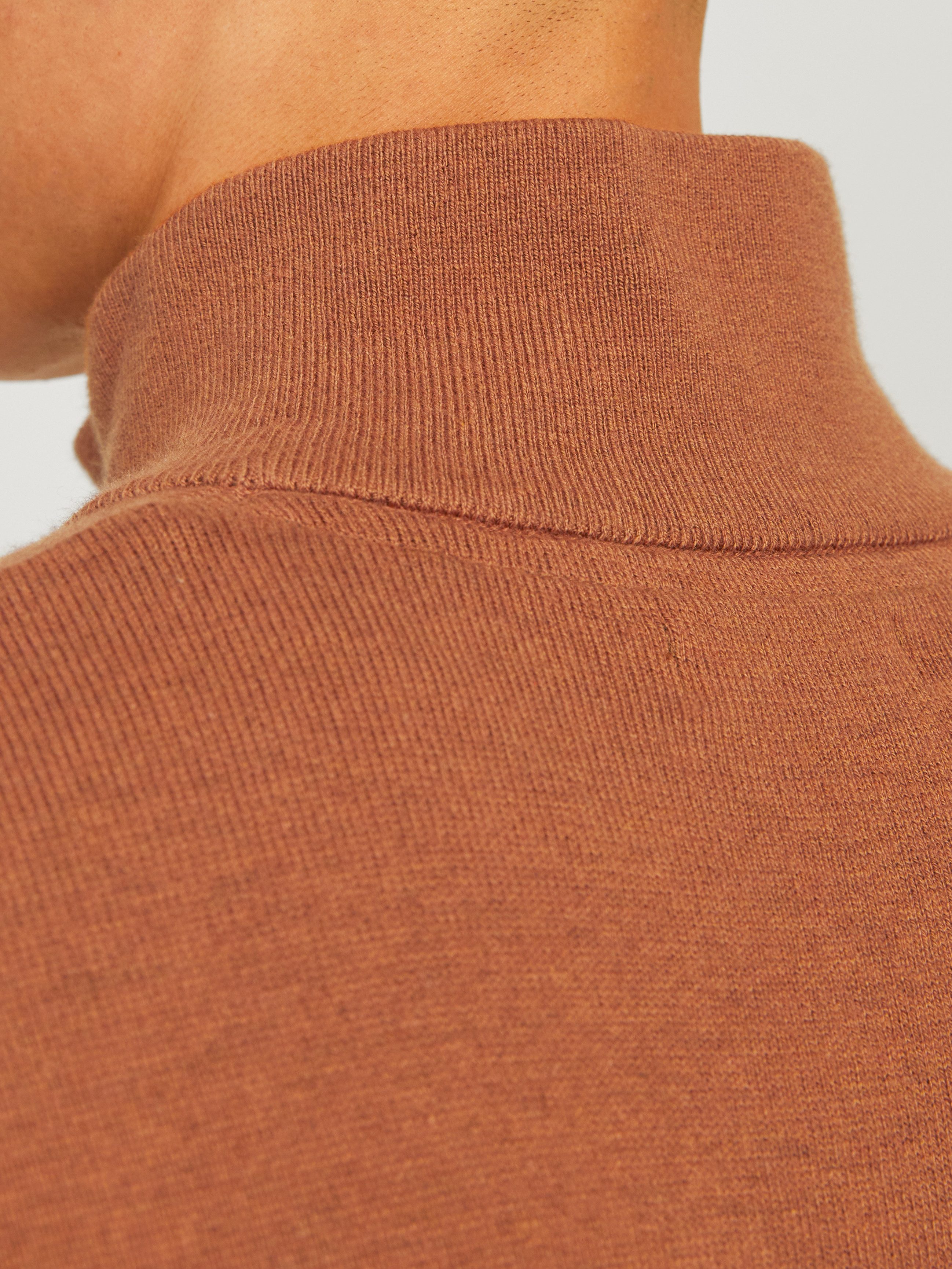 Jack & Jones Troyer JJEEMIL KNIT HALF ZIP NOOS mit Rippbündchen