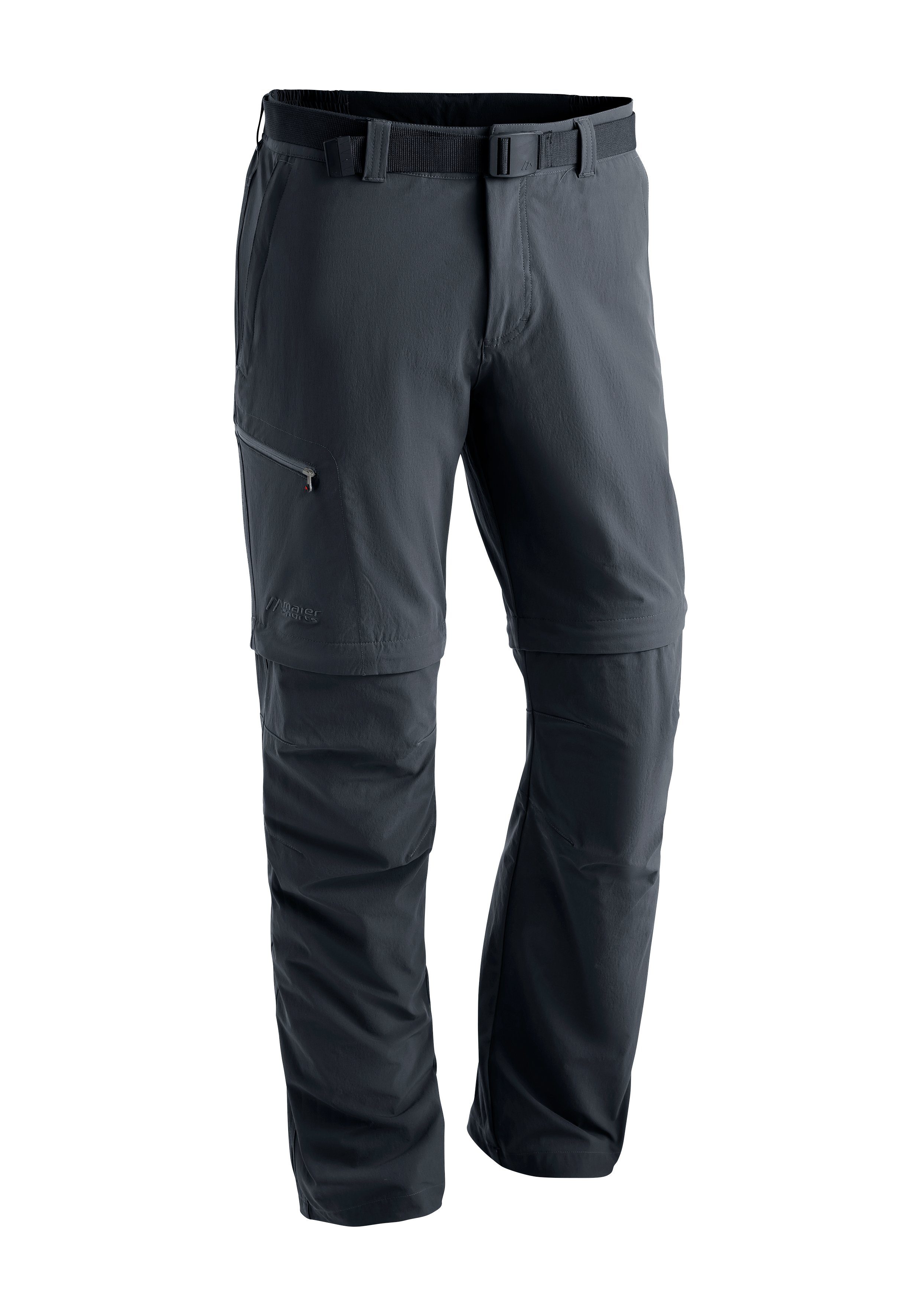 Maier Sports Funktionshose Tajo 2 Herren zipp-off Wanderhose, atmungsaktive Outdoor-Hose schwarz