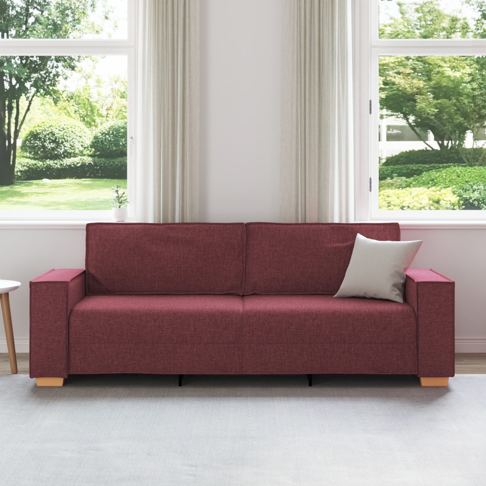 vidaXL Sofa 3-Sitzer-Sofa Weinrot 180 cm günstig online kaufen