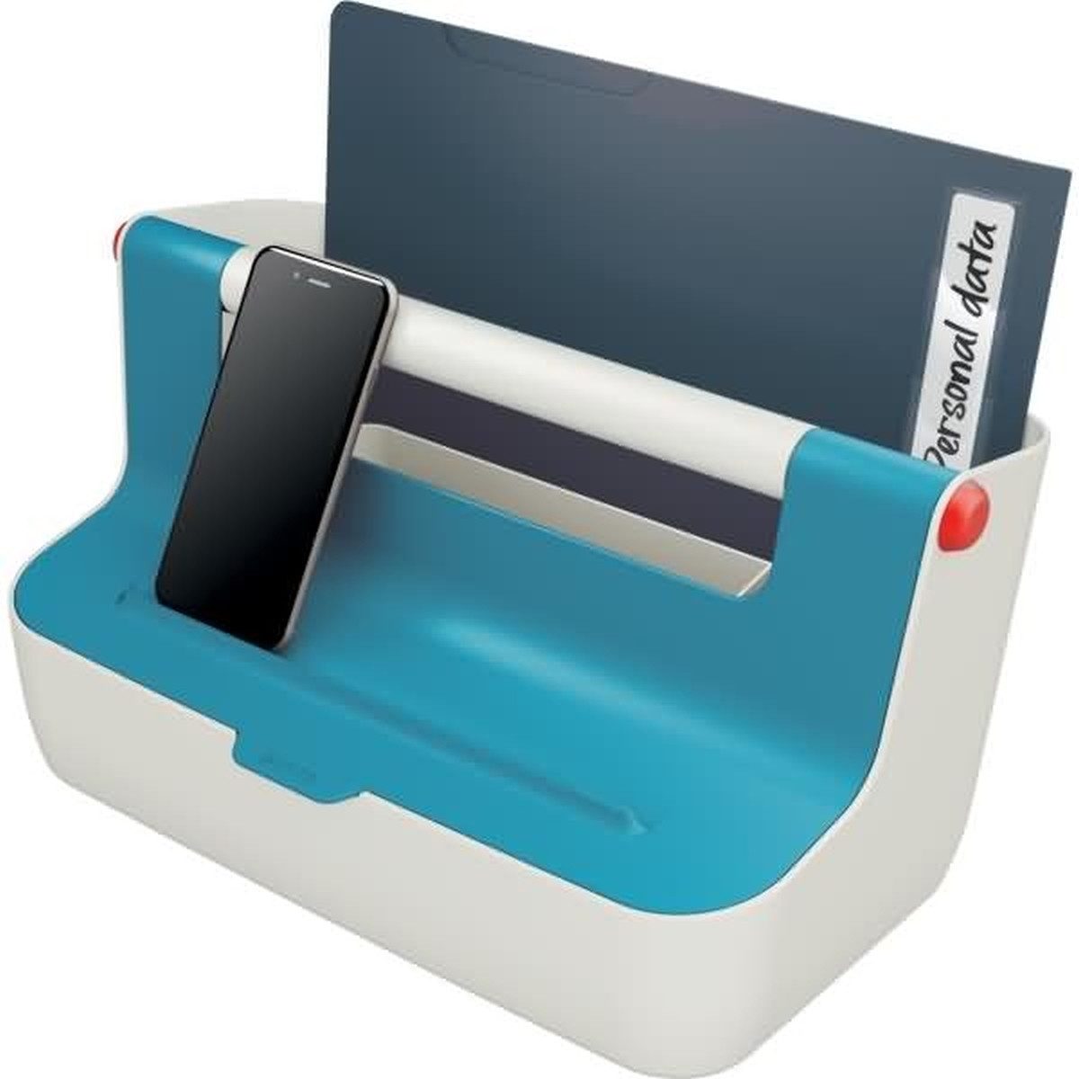 LEITZ Tischaufsatz Mobile Aufbewahrungsbox Cosy ABS-Kunststoff hellgrau/blau