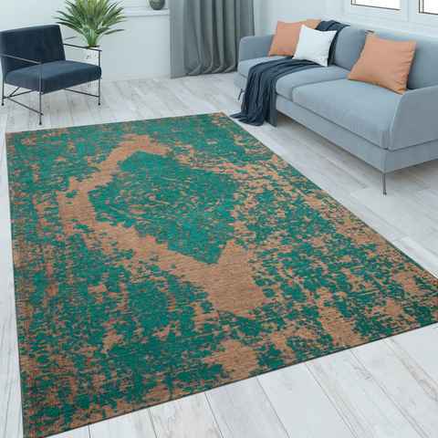 Teppich Mariba 200, Paco Home, rechteckig, Höhe: 13 mm, Kurzflor, meliert, Orient-Optik, Hoch-Tief Effekt, Wohnzimmer