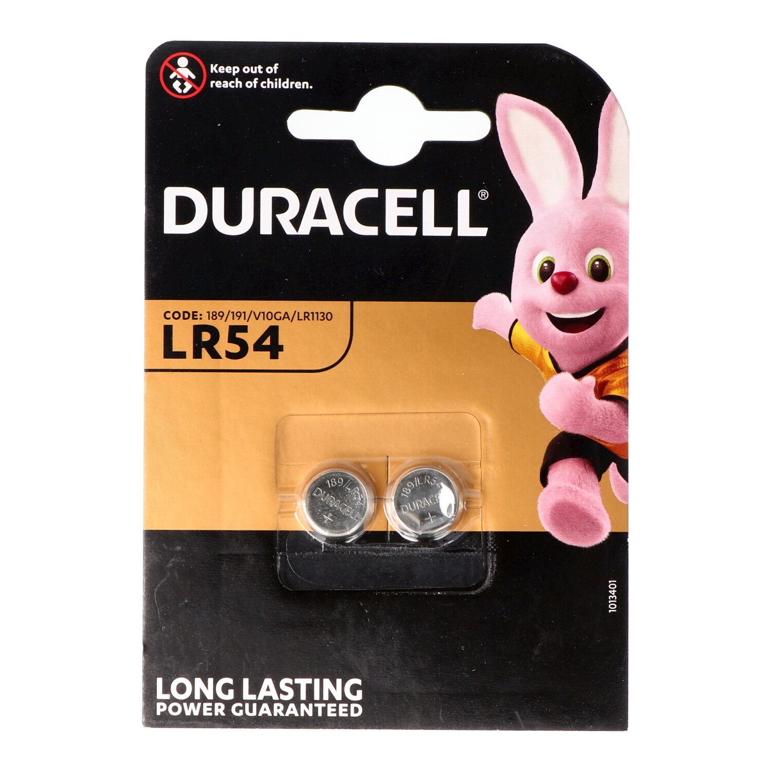 Duracell Duracell Knopfzelle LR54, AG10, LR54, LR1130, 189, RW89, 2er Blister Knopfzelle, (1,5 V)