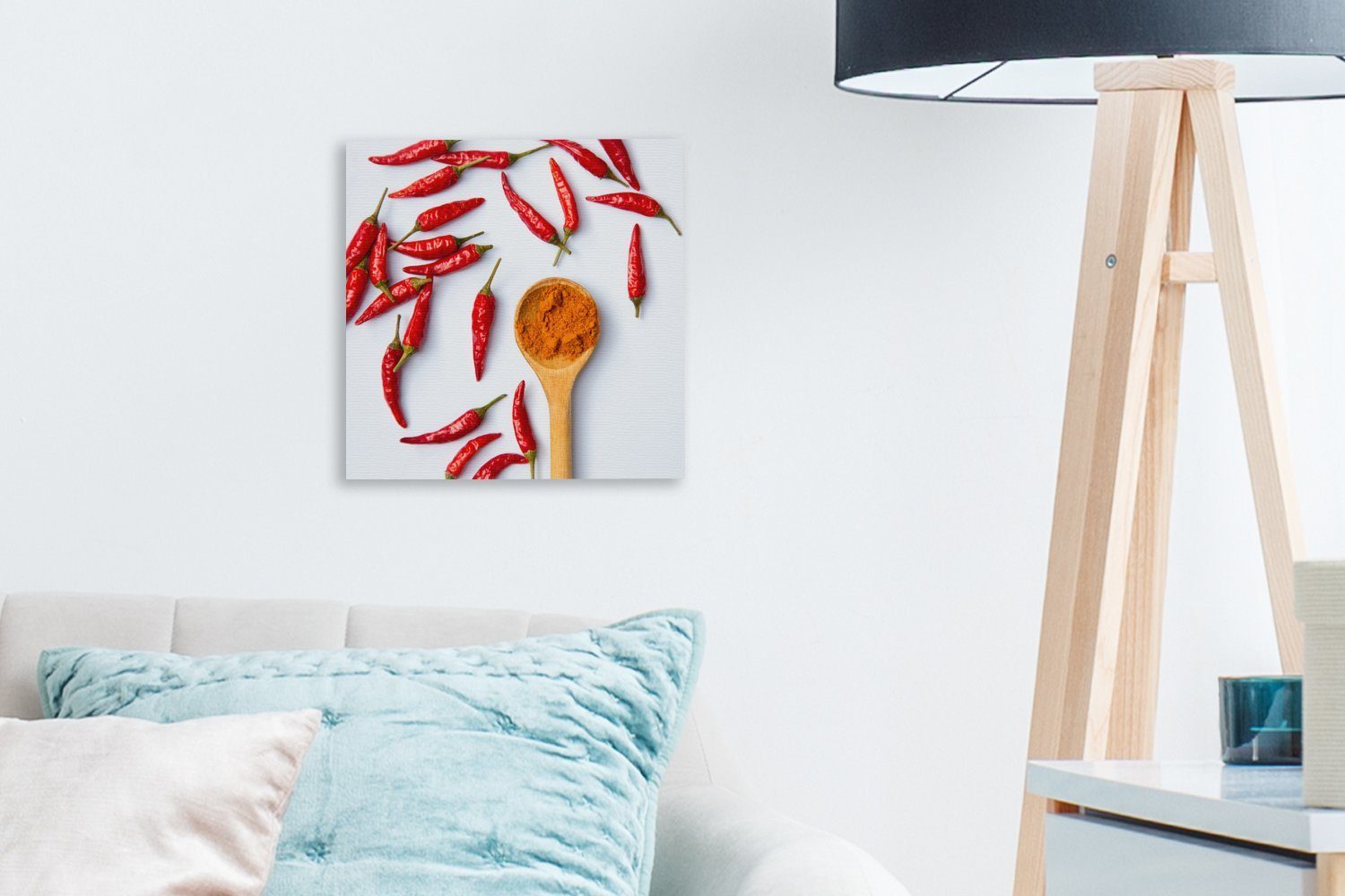Wohnzimmer Schöpflöffel, (1 St), Bilder Verschiedene Cayennepfeffer für OneMillionCanvasses® mit Capsicum oder Leinwand Leinwandbild Schlafzimmer frutescens