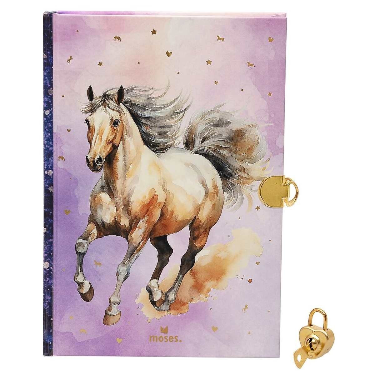 Moses. Verlag Tagebuch Pferde Tagebuch mit Schloss & Goldfolie – 192 Seiten