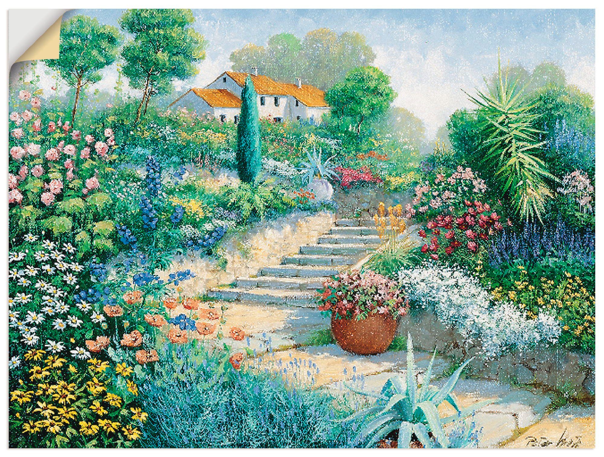 Artland Wandbild Überall Blumen, Garten (1 St), als Leinwandbild, Wandaufkleber oder Poster in versch. Größen