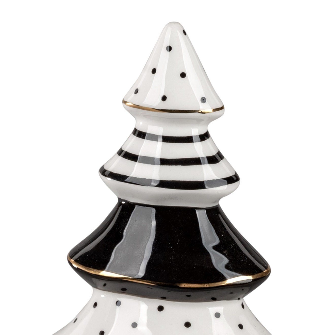 Dekofigur Weihnachtsbaum weiß dekojohnson Deko-Baum Keramik 22cm schwarz