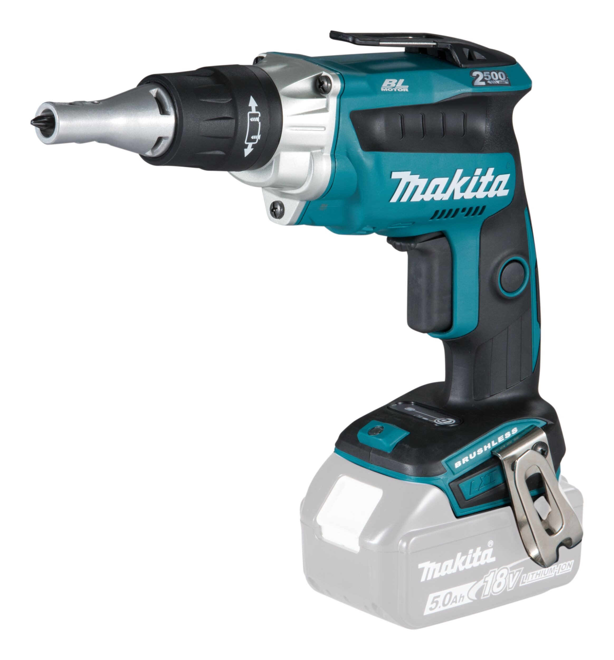 Makita Akku-Trockenbauschrauber, 2500 U/min, Schnellbauschrauber 18V, DFS250Z, Ohne Akku - im Karton