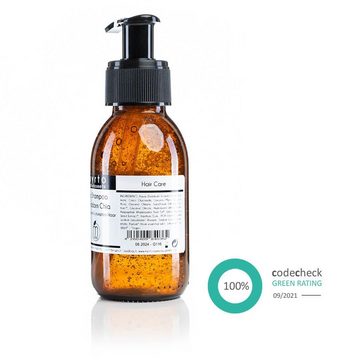 myrto Naturkosmetik Kopfhaut-Pflegeshampoo Bio Shampoo Sanddorn Chia - natürlicher Glanz für trockenes Haar, naturreine ätherische Öle, alkoholfrei, palmölfrei