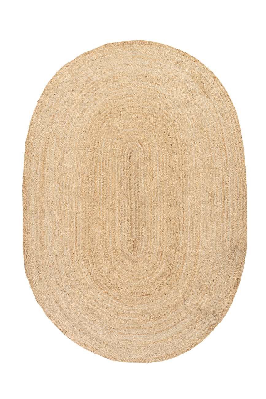 Feeling4Home Teppich Taniko aus Jute, 170x240 cm, Oval, Höhe: 1 mm