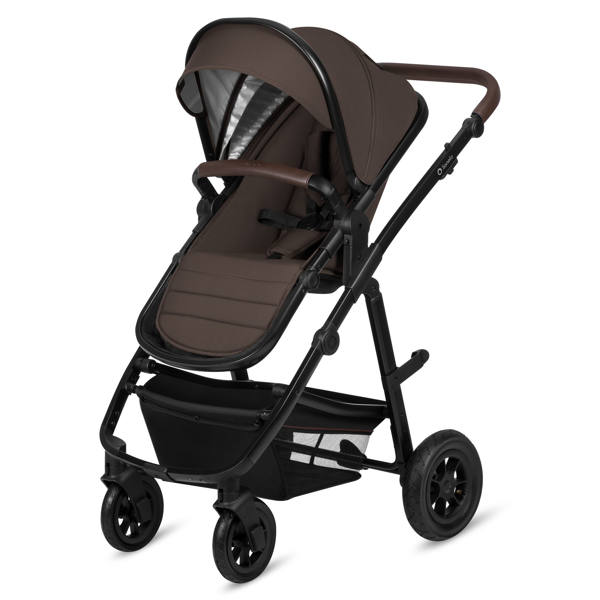 lionelo Kombi-Kinderwagen Amber 3in1, (Set), 3in1/babyschale 0-13kg/Tasche/Moskitonetz/Regenschutz/Boho – Bild 3 von 5