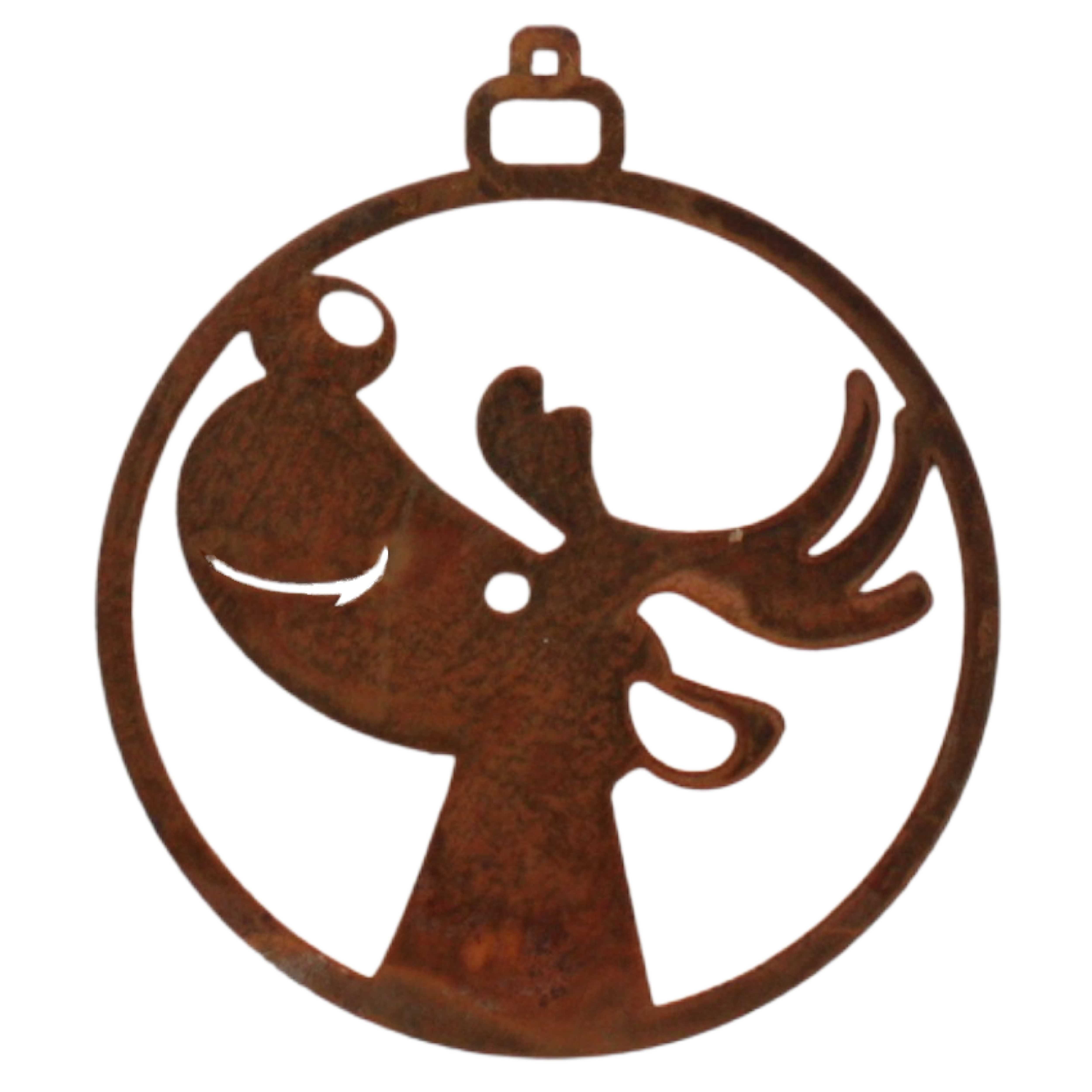 Rostikal Hängedekoration Christbaumschmuck 7 cm Rost Deko, handmade