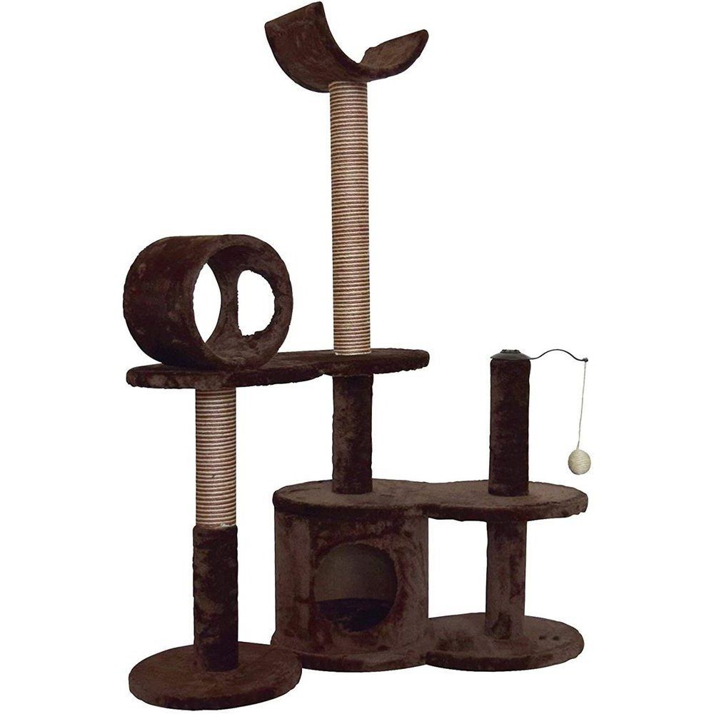 Kratzbaum »Katzenkratzbaum Kletterbaum Kratzbaum 112 CM Katzenbaum ... - Kratzbaum Katzenkratzbaum Kletterbaum Kratzbaum 112 Cm Katzenbaum Braun Katzen Spielbaum Katzenmoebel Kratzbrett Sisalsaeule Kratzstamm Auch Fuer Grosse Katzen Geeignet