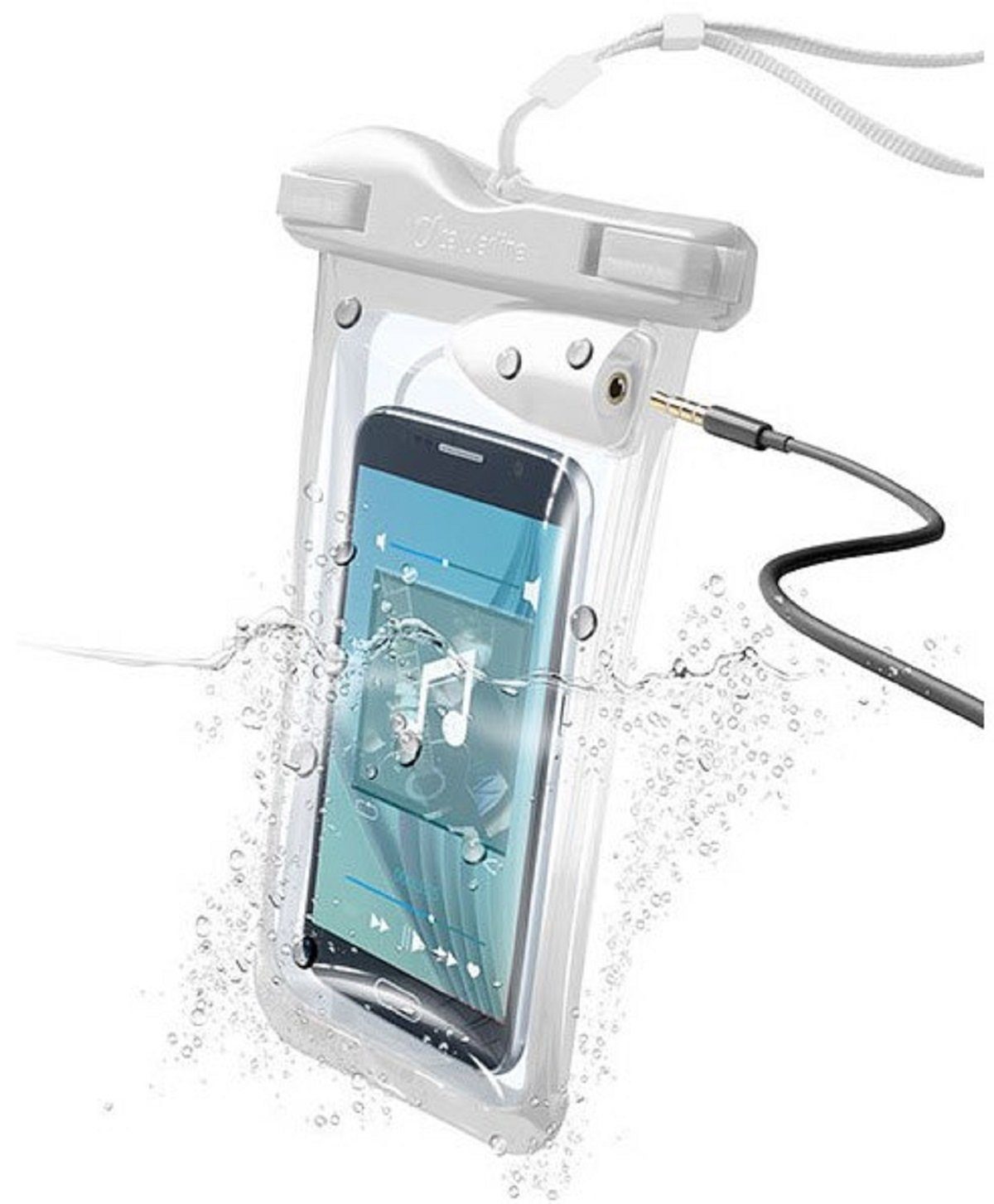 Cellularline Smartphonetasche »Voyager Music Unitasche Handyhülle Mini  Geldbörse Wasserschutz Wasserdicht Transparent-Weiß« online kaufen | OTTO
