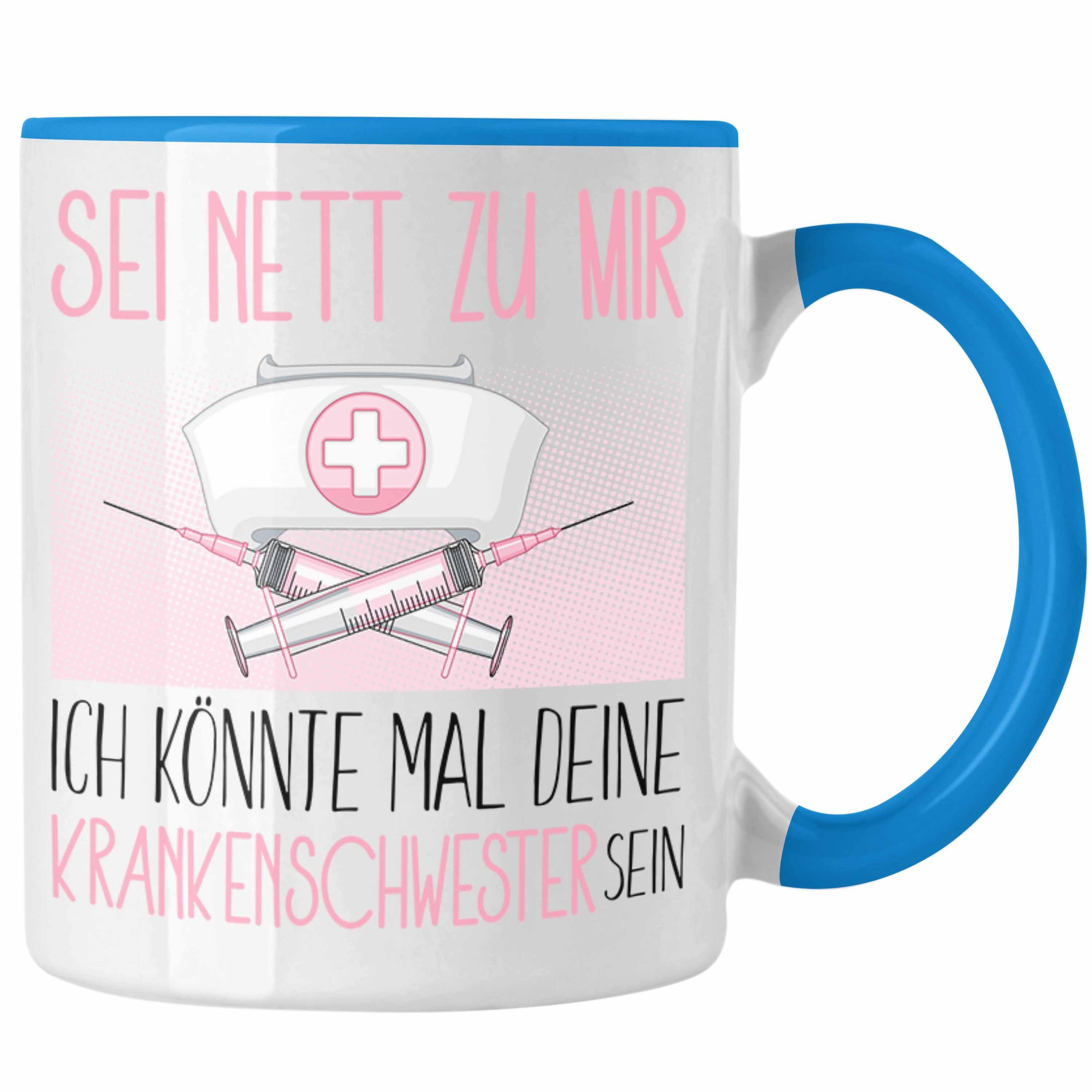 Trendation Tasse Krankenschwester Ausbildung Tasse Geschenk Krankenhaus Geschenkidee Se Blau