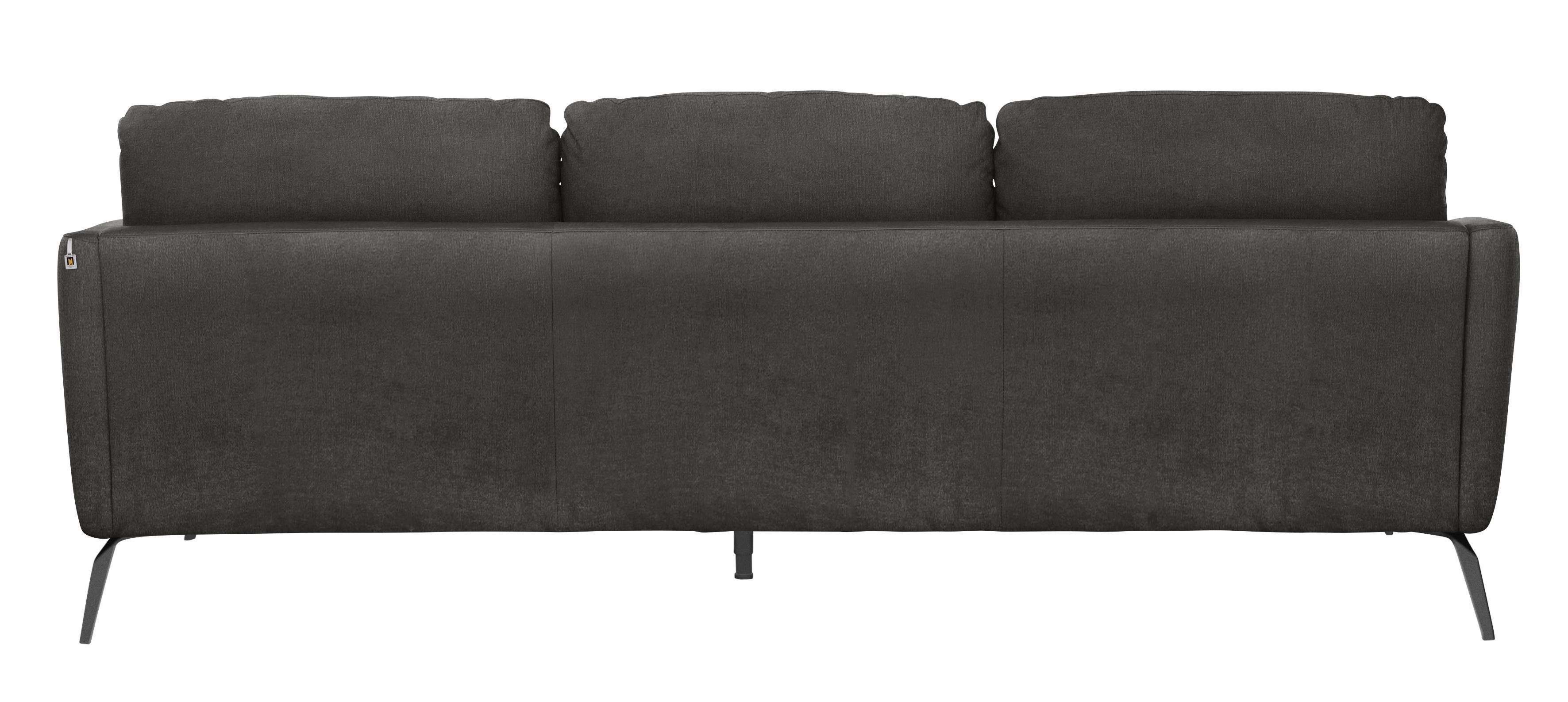 W.SCHILLIG Big-Sofa softy, Heftung pulverbeschichtet Sitz, im Füße mit dekorativer schwarz