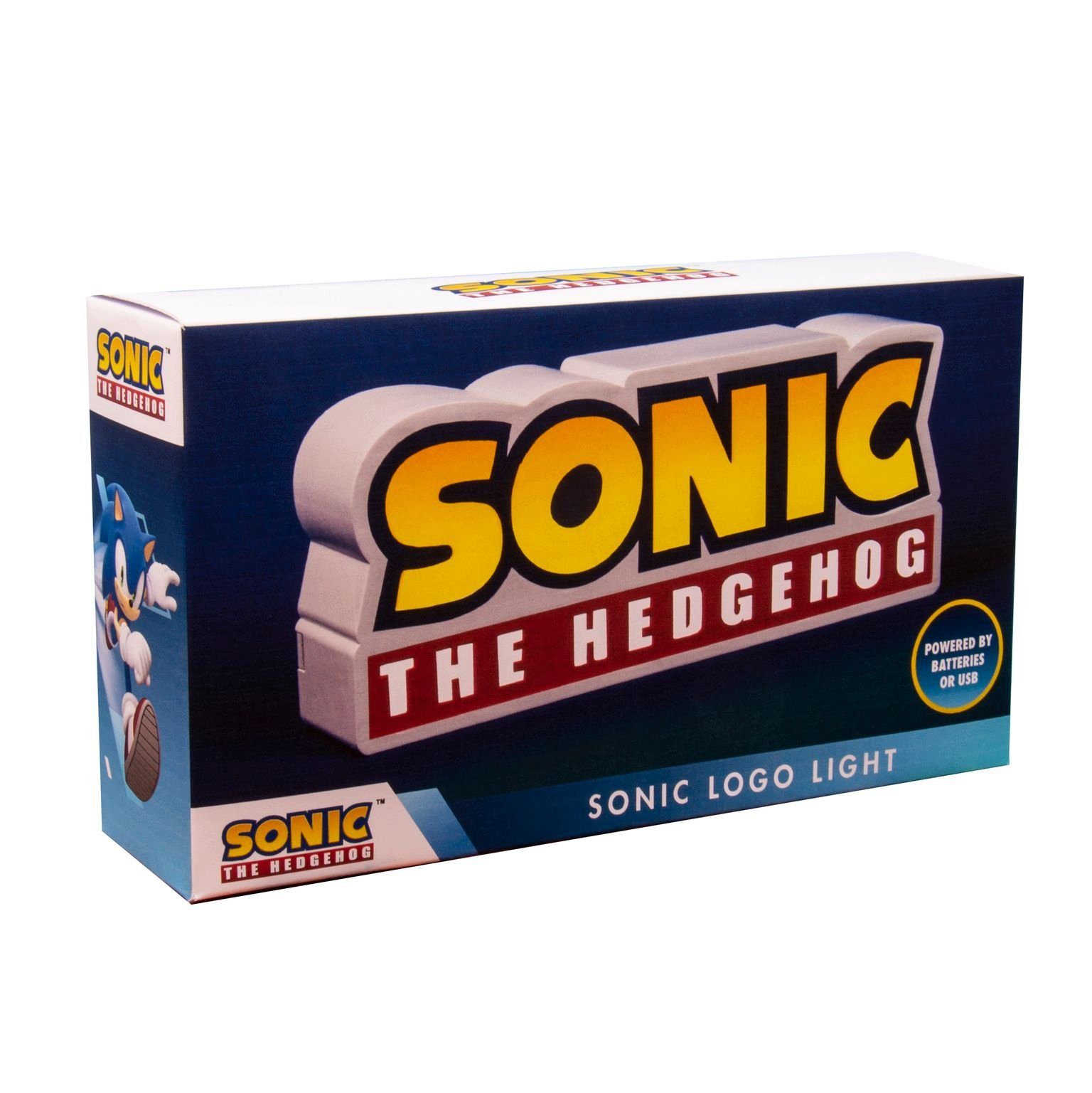 Fizz creations Nachtlicht Sonic The integriert, Hedgehog-Merchandise Logo-Licht, Hedgehog The Sonic Lizenziertes Offiziell fest LED