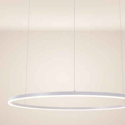 s.luce Pendelleuchte LED Pendelleuchte Ring 120 5m Abhängung Weiß, Warmweiß