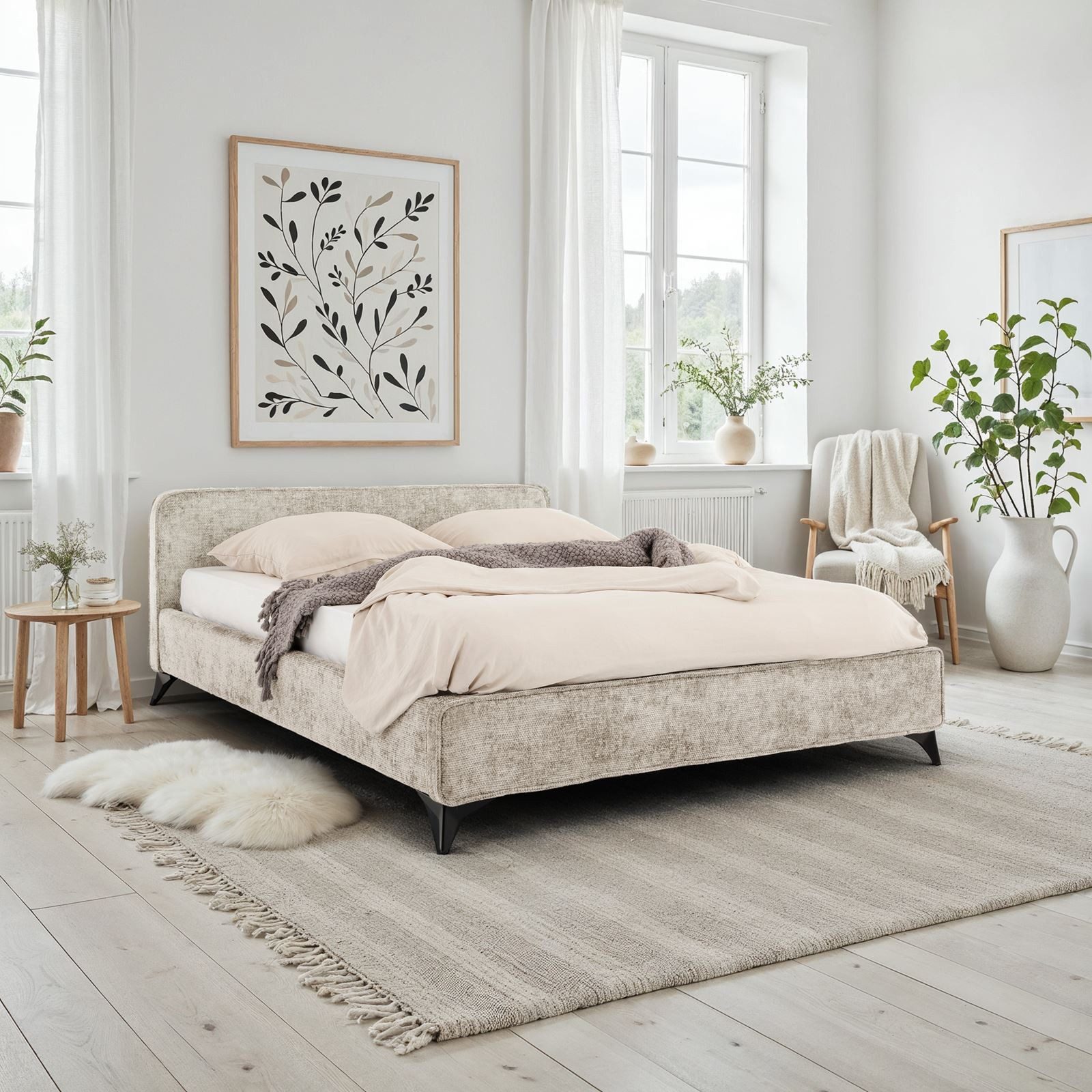 IDIMEX Polsterbett VIRETTA, Bett mit Lattenrost 140x200 cm, Doppelbett mit günstig online kaufen