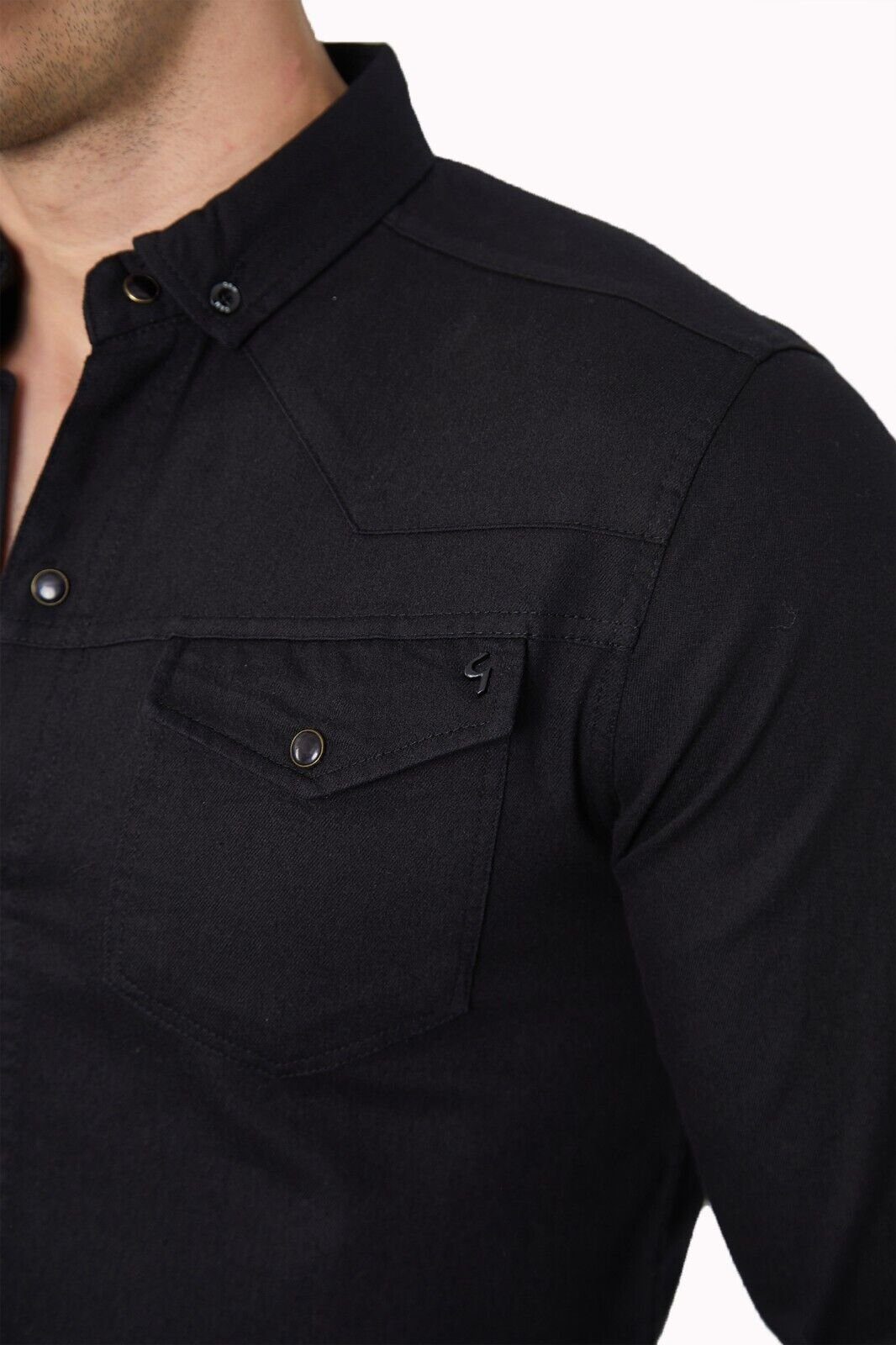 Megaman Jeans Langarmhemd Herren Hemd Basic Freizeithemd Unifarben Langarm günstig online kaufen