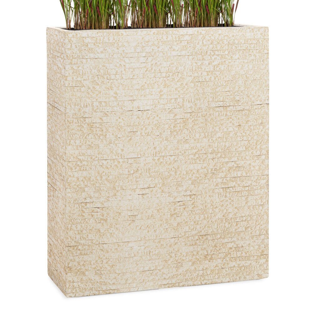 Pflanzwerk® Pflanzkübel DIVIDER Premium Blumenkübel Raumteiler Hochbeet Fiberglas, Fiberglas - Handgefertigt - Rechteckig - Frostbeständig