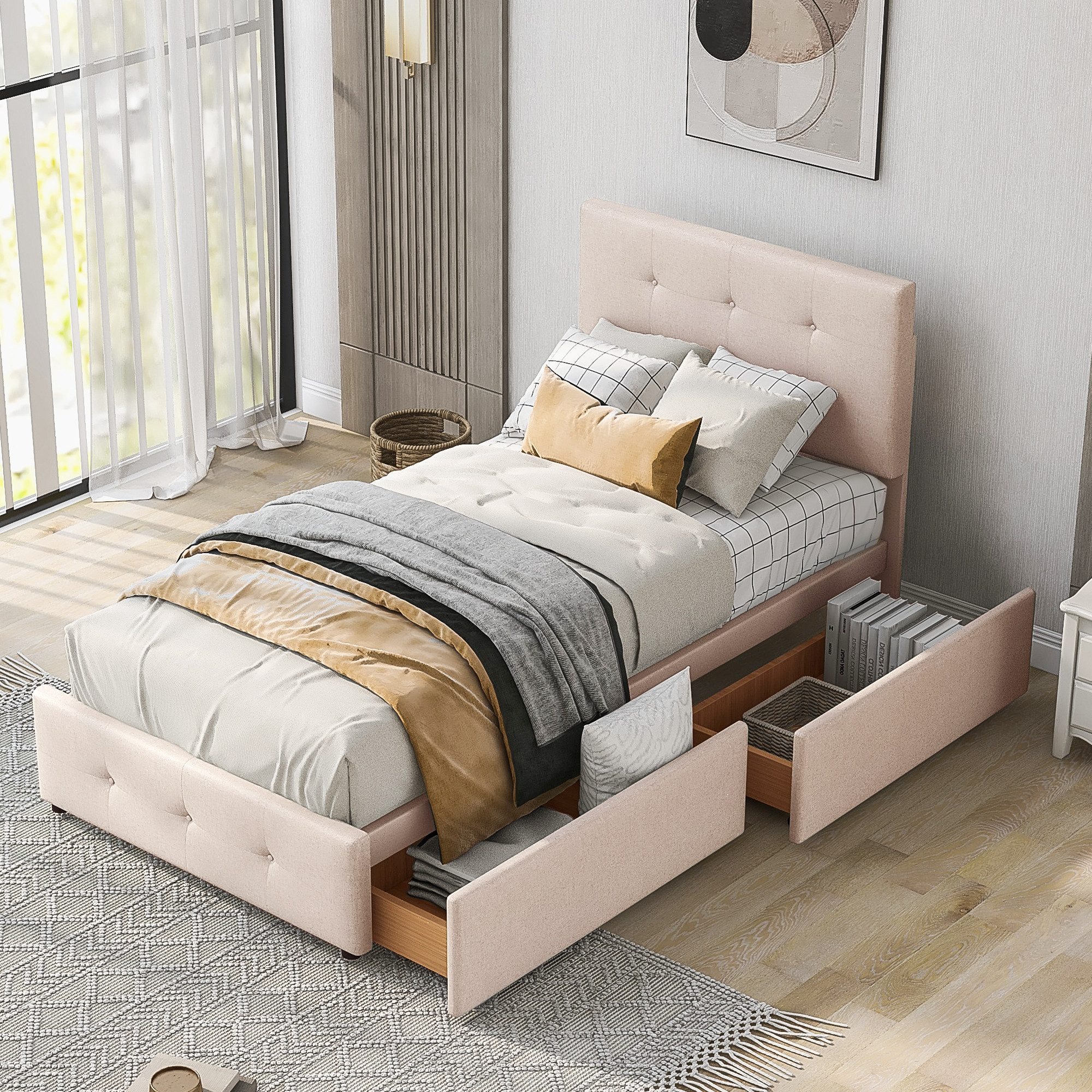 STILVORA Polsterbett 90x200 Kinderbett mit Matratze,Jugendbett günstig online kaufen
