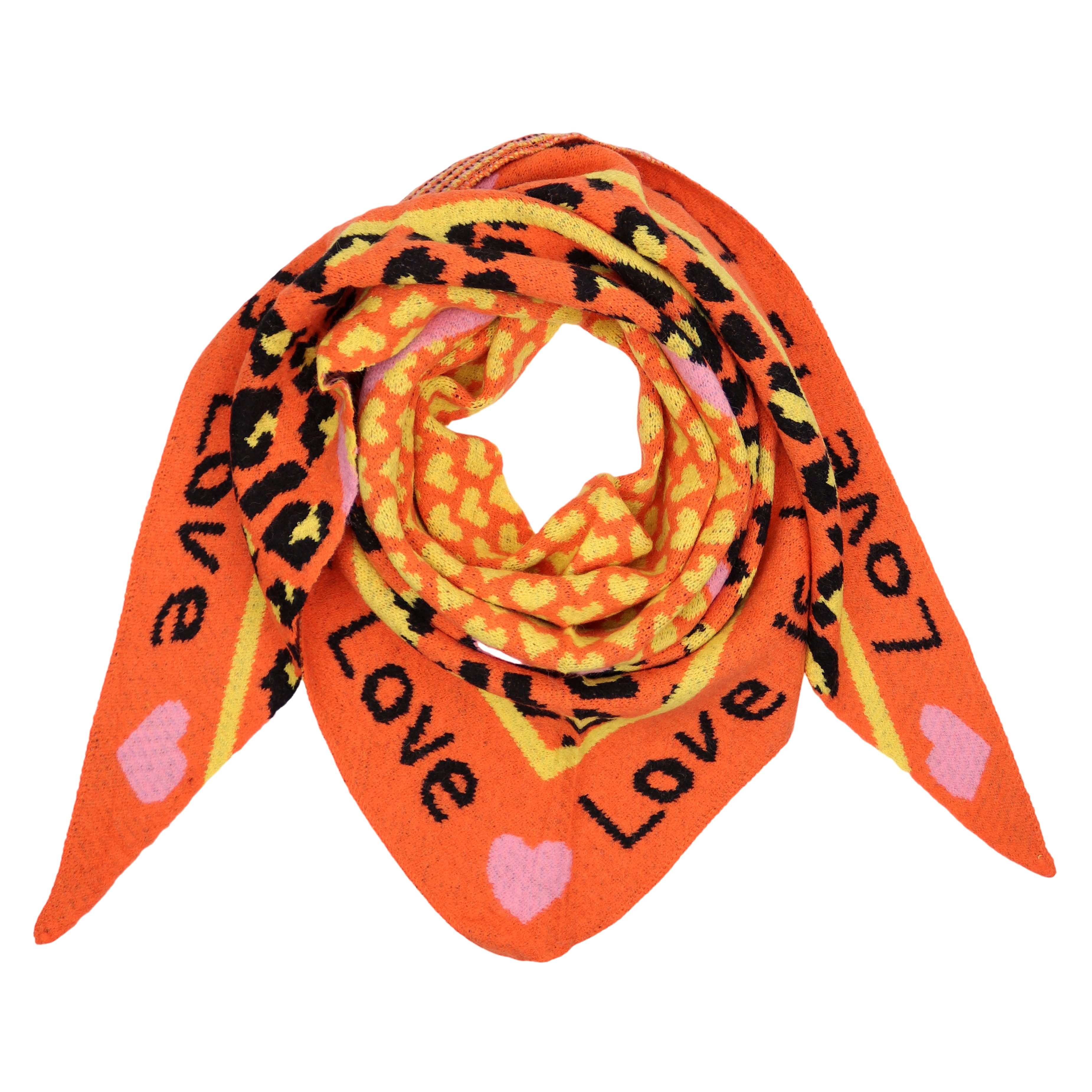 MIRROSI Dreieckstuch Damen warmer Dreiecksschal ca.180x80 cm, (Leo Muster, günstig online kaufen