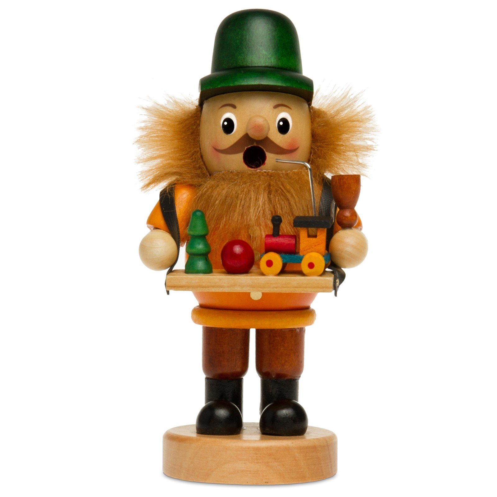 SIKORA Weihnachtsfigur RM-B Räuchermännchen aus Holz verschiedene Motive B13 gelb - Spielzeughändler
