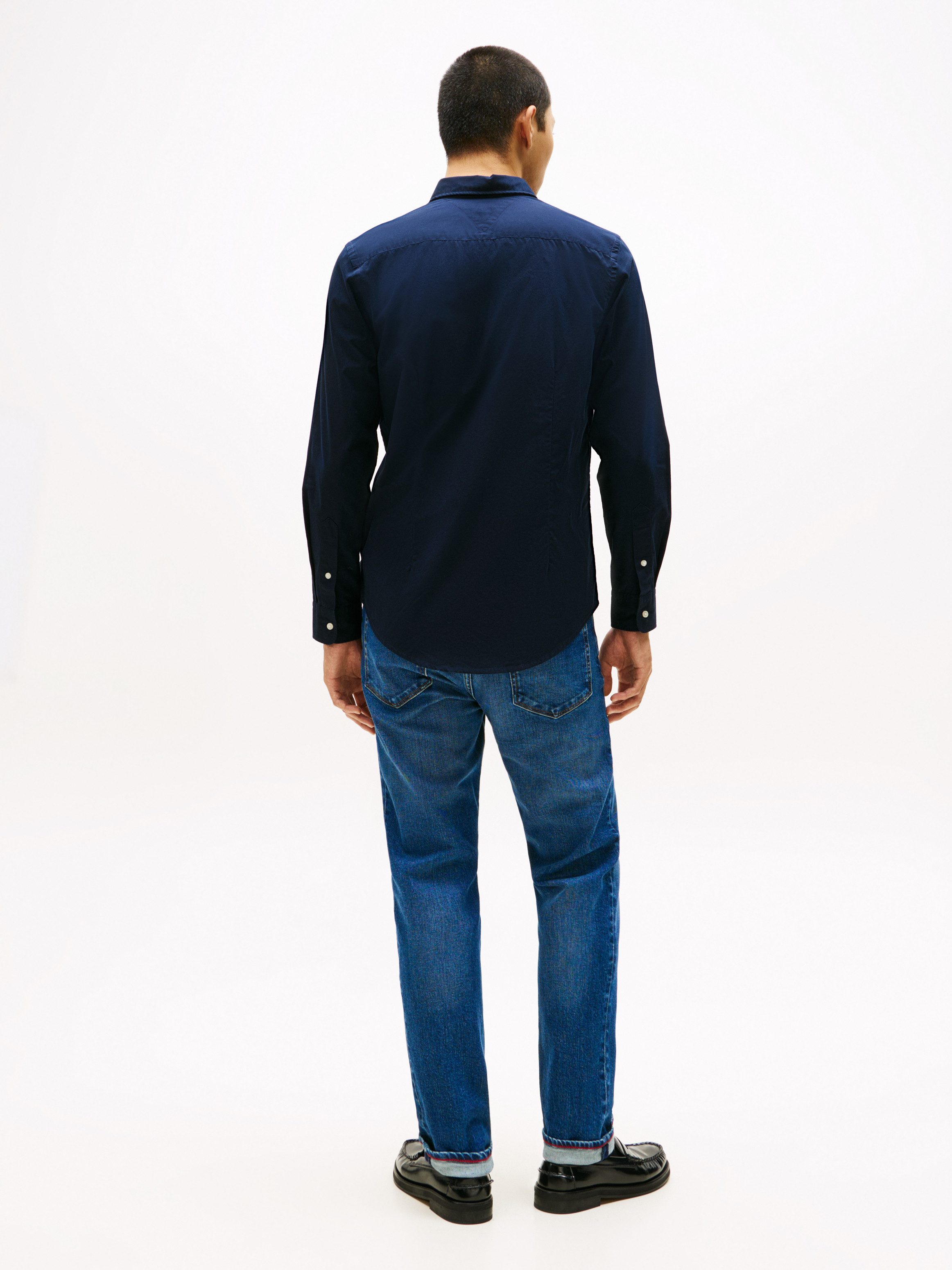 Tommy Hilfiger Langarmhemd FLEX POPLIN SHIRT Slim Fit, Kentkragen, Baumwollqualität – Bild 5 von 5