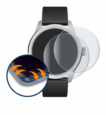 BROTECT Full-Screen Schutzfolie für Withings ScanWatch 2 (42 mm), Displayschutzfolie, 2 Stück, 3D Curved matt entspiegelt Full-Screen Anti-Reflex