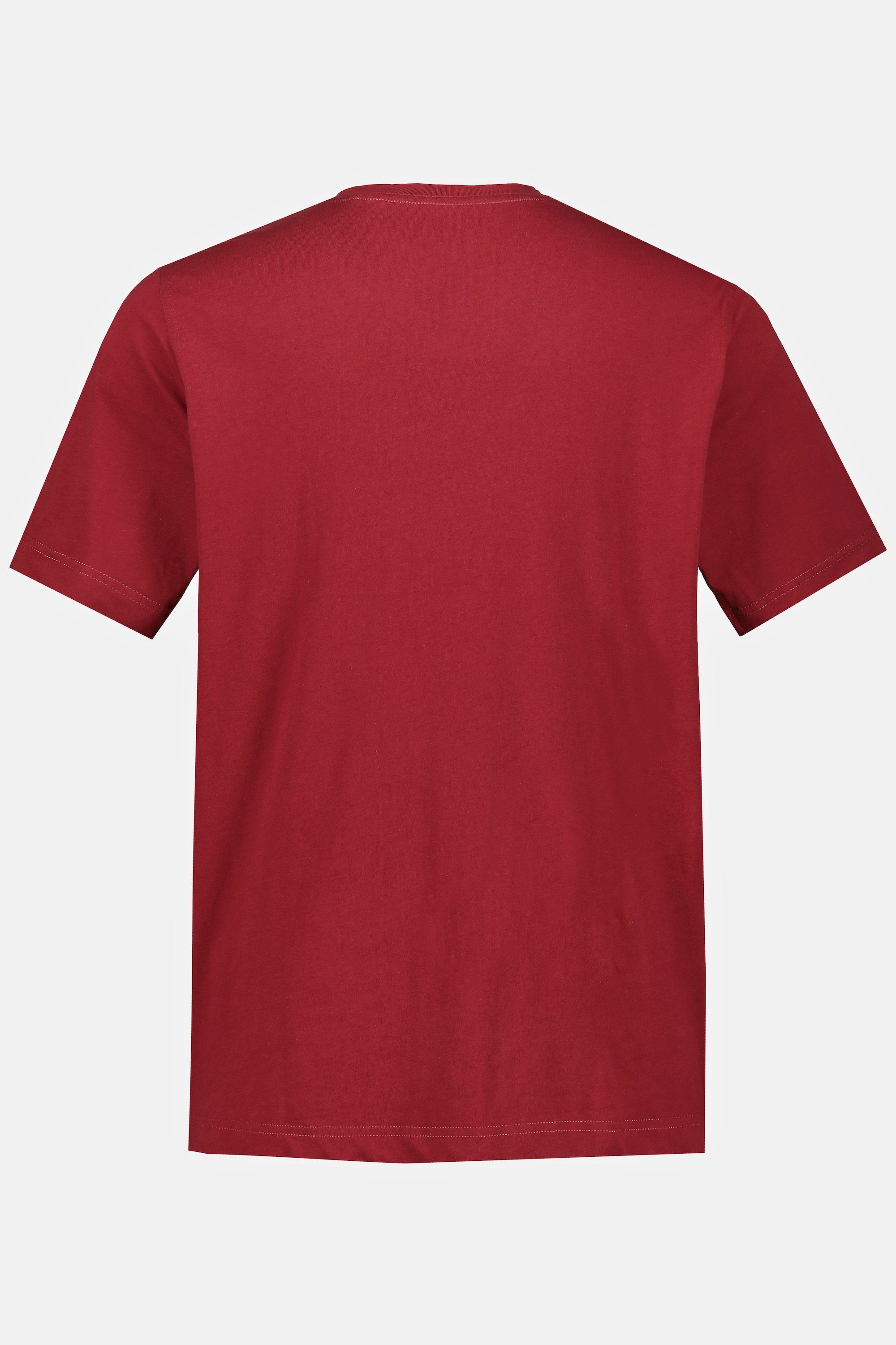 dunkelrot gekämmte Rundhals T-Shirt JP1880 T-Shirt Baumwolle Basic bis 8XL