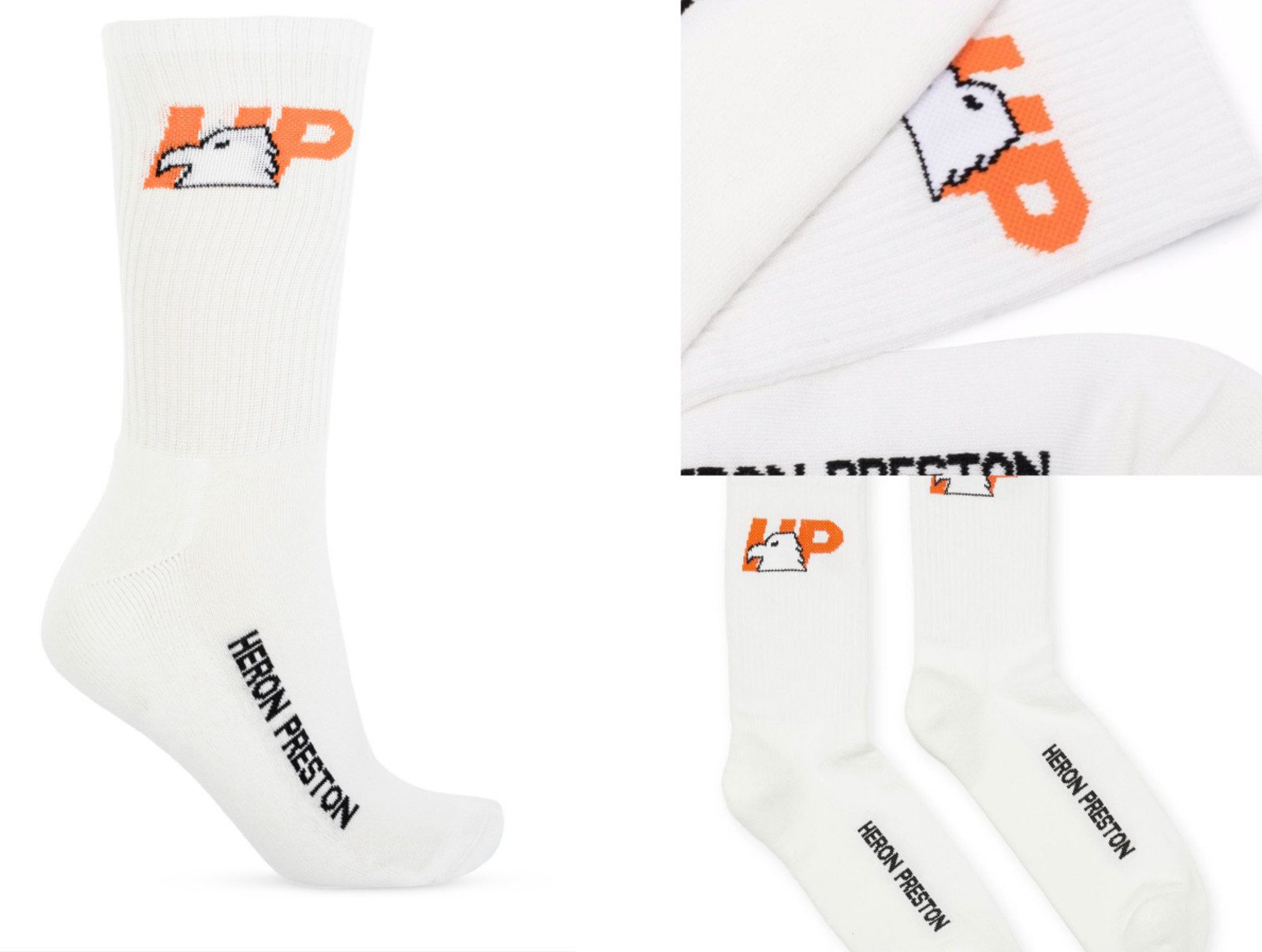 Heron Preston Freizeitsocken Heron Preston HP-Eagle Organic Sheer Tennis Socks Intarsia Logo Sneake