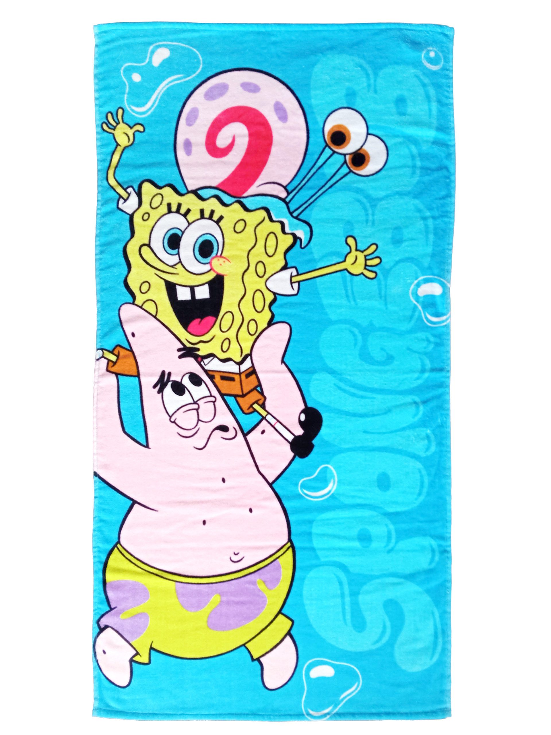 United Labels® Strandtücher Spongebob Schwammkopf Strandtuch Badetuch Handtuch 120 x 60 cm