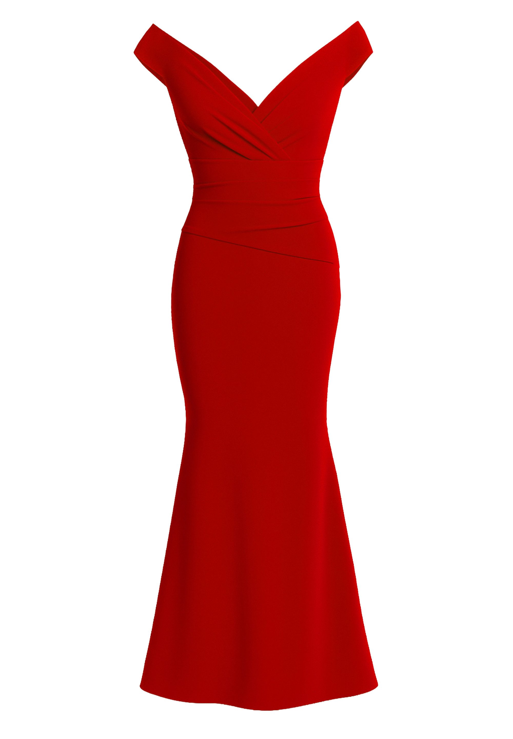 Goddiva Maxikleid Bardot Pleated Maxi Dress Langes Kleid, Bardot Ausschnitt günstig online kaufen