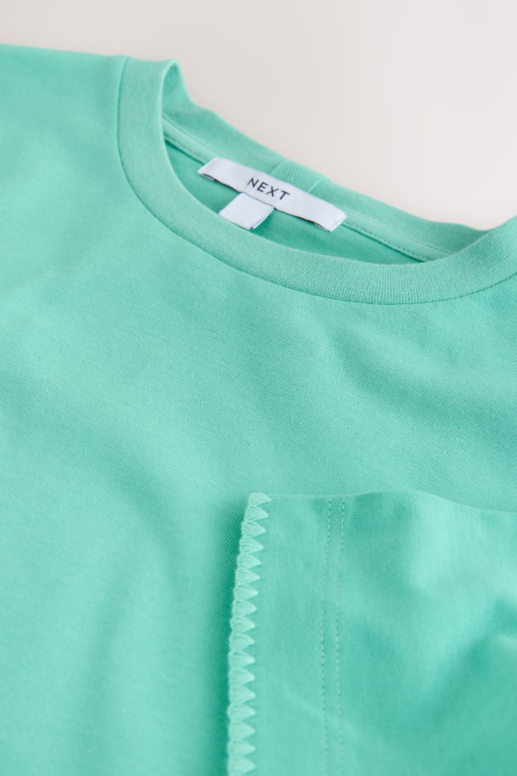 Next T-Shirt Schweres T-Shirt mit Rundhalsausschnitt (1-tlg) günstig online kaufen