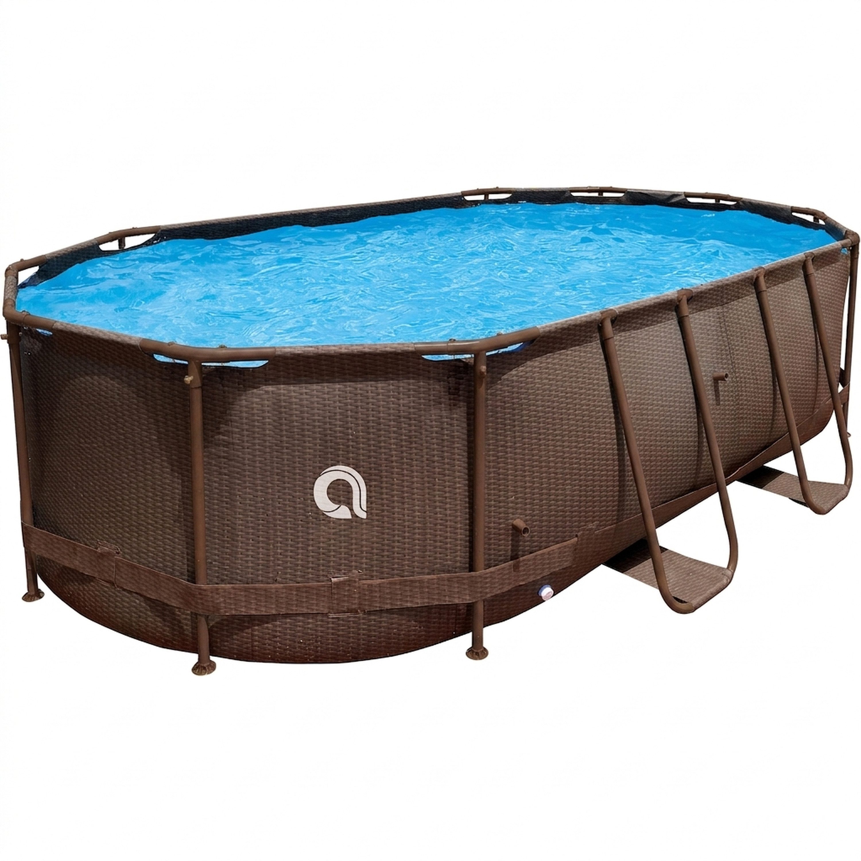 Avenli Framepool Frame Oval Pool 427 x 275 x 100 cm, Aufstellpool (Stahlrahmenpool, ohne Zubehör), Auch als Ersatzpool geeignet