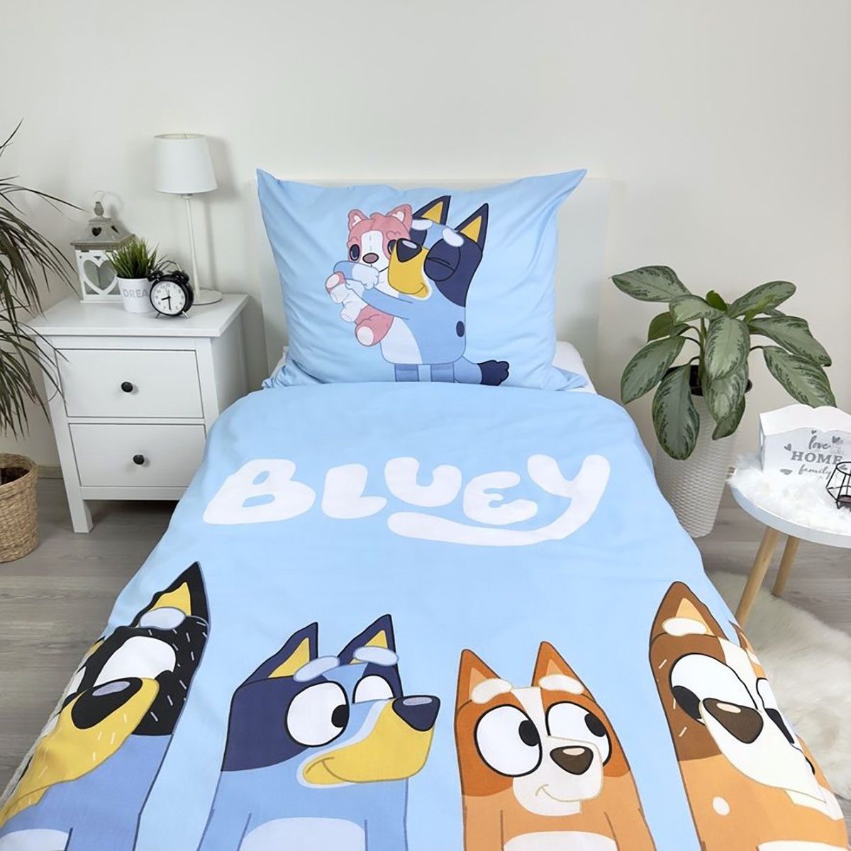 Jerry Fabrics Kinderbettwäsche Bluey, Renforcé, 2 teilig