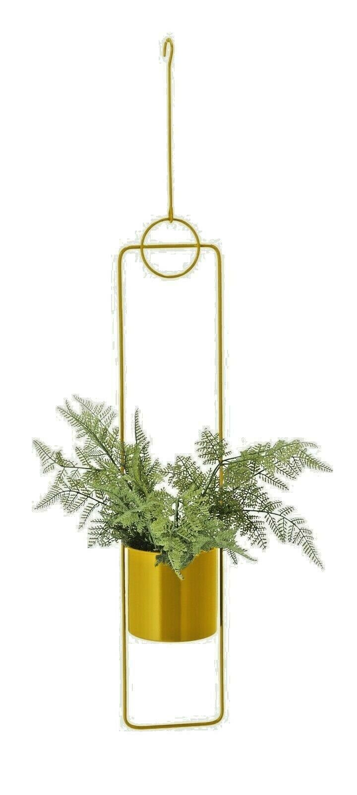 hängend Übertopf Meinposten Metall (1 mit Blumentopf Hängetopf Pflanztopf Haken Blumenampel Ampel St), GOLD