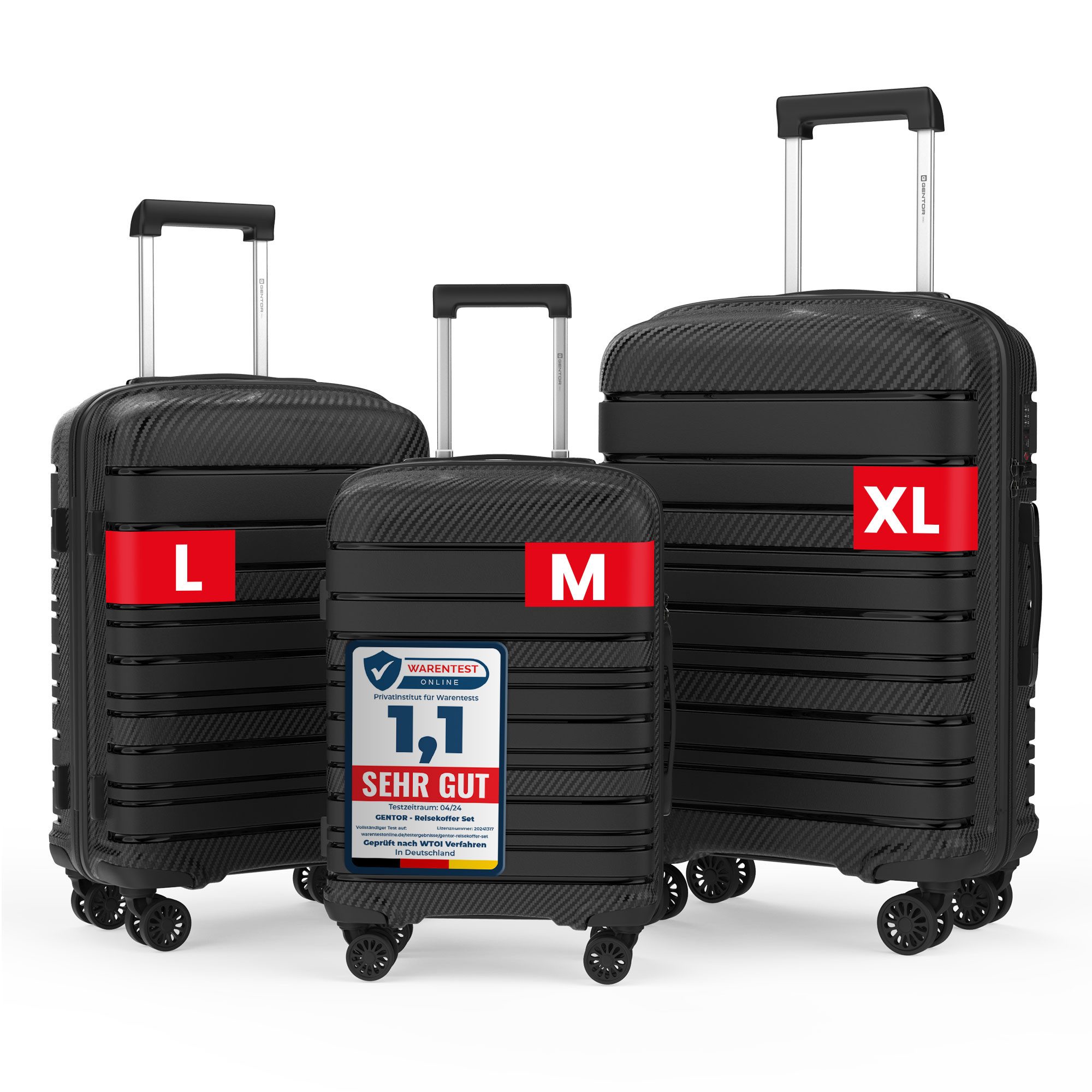 GENTOR Hartschalen-Trolley Koffer Reisekoffer Hartschalenkoffer Trolley günstig online kaufen