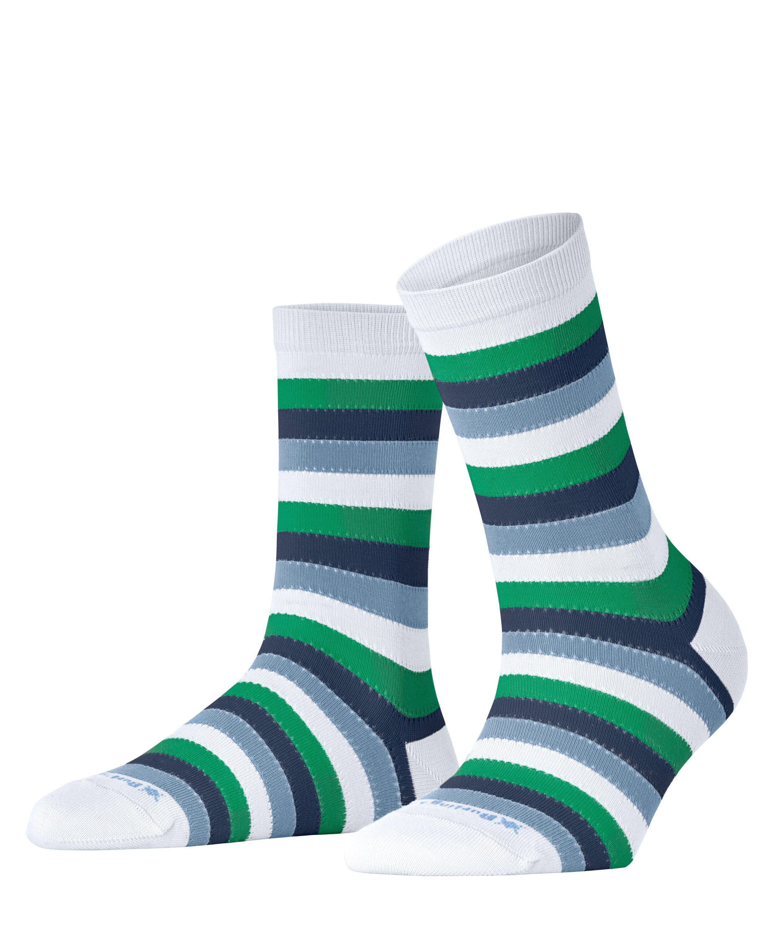 (1-Paar) white Stripe Socken Burlington Preppy (2000)