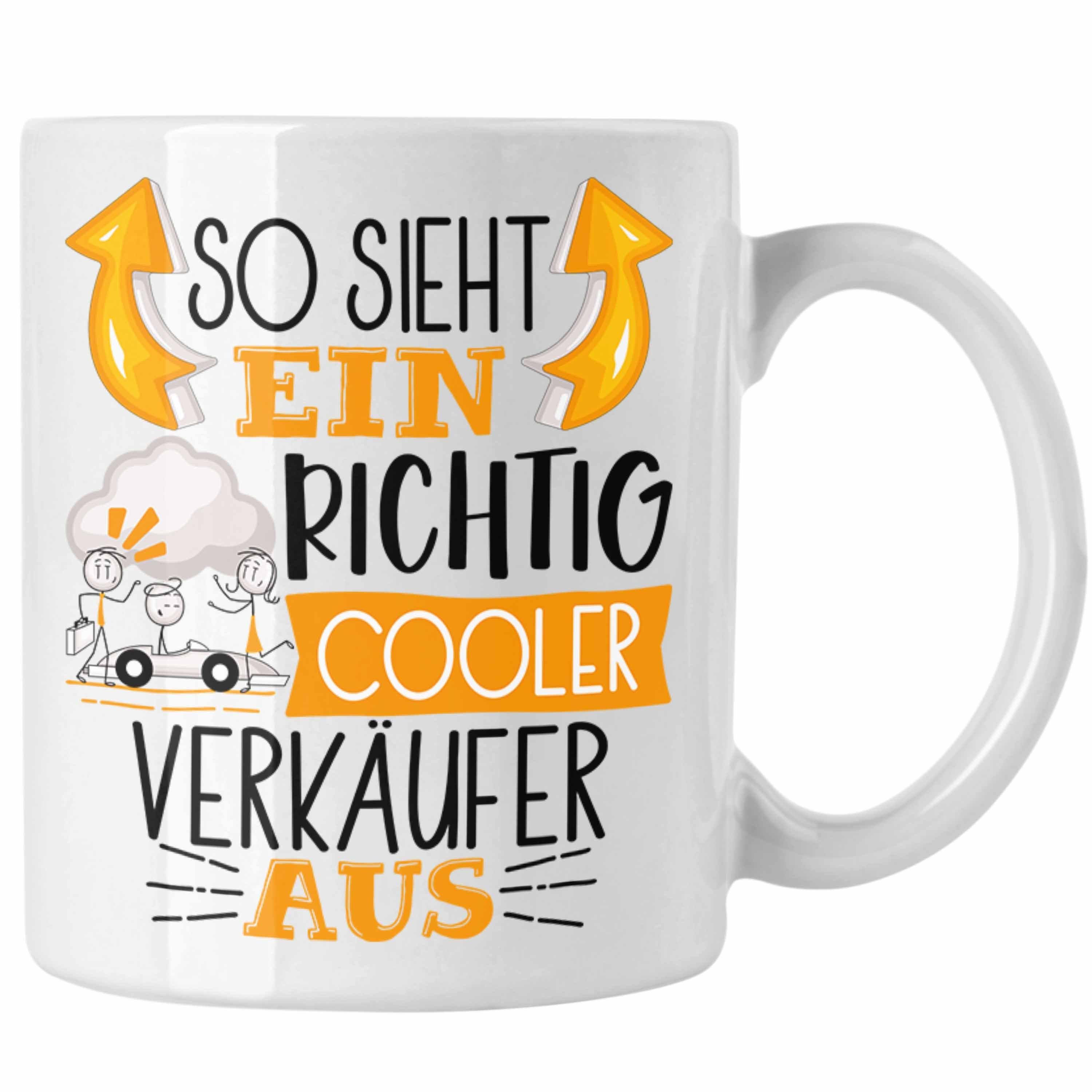 Trendation Tasse Autoverkäufer Tasse Geschenk So Sieht Ein Richtig Cooler Autoverkäufe Weiss