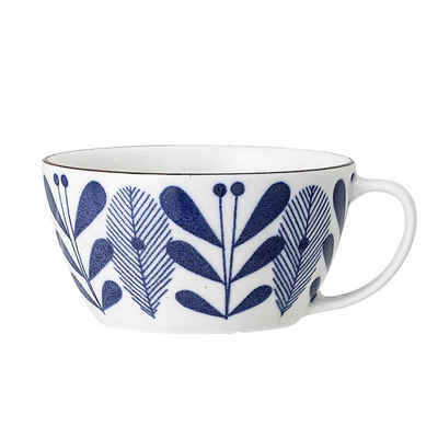 Bloomingville Tasse Camellia Cup, Blue, Porcelain, 300ml Porzellan Kaffeetasse Teetasse dänisches Design